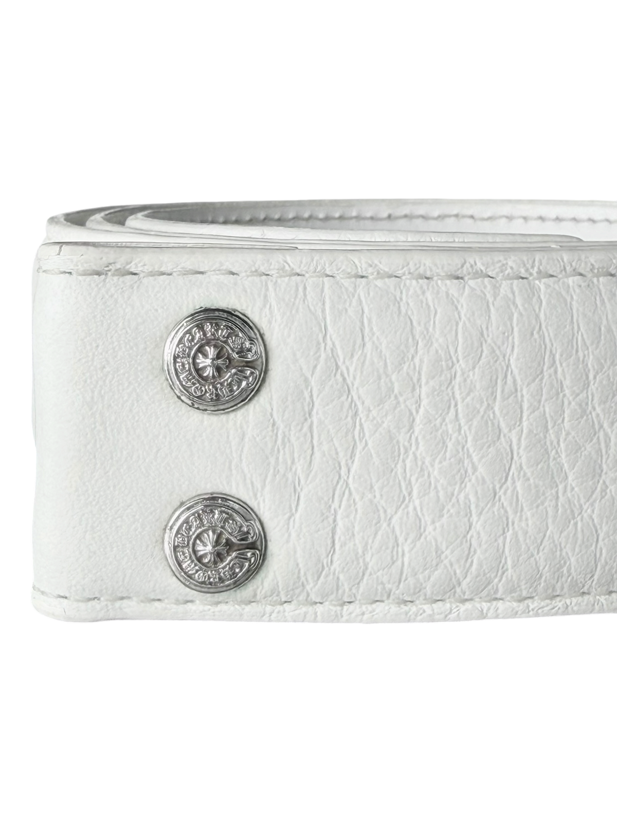 White Leather Belt Strap