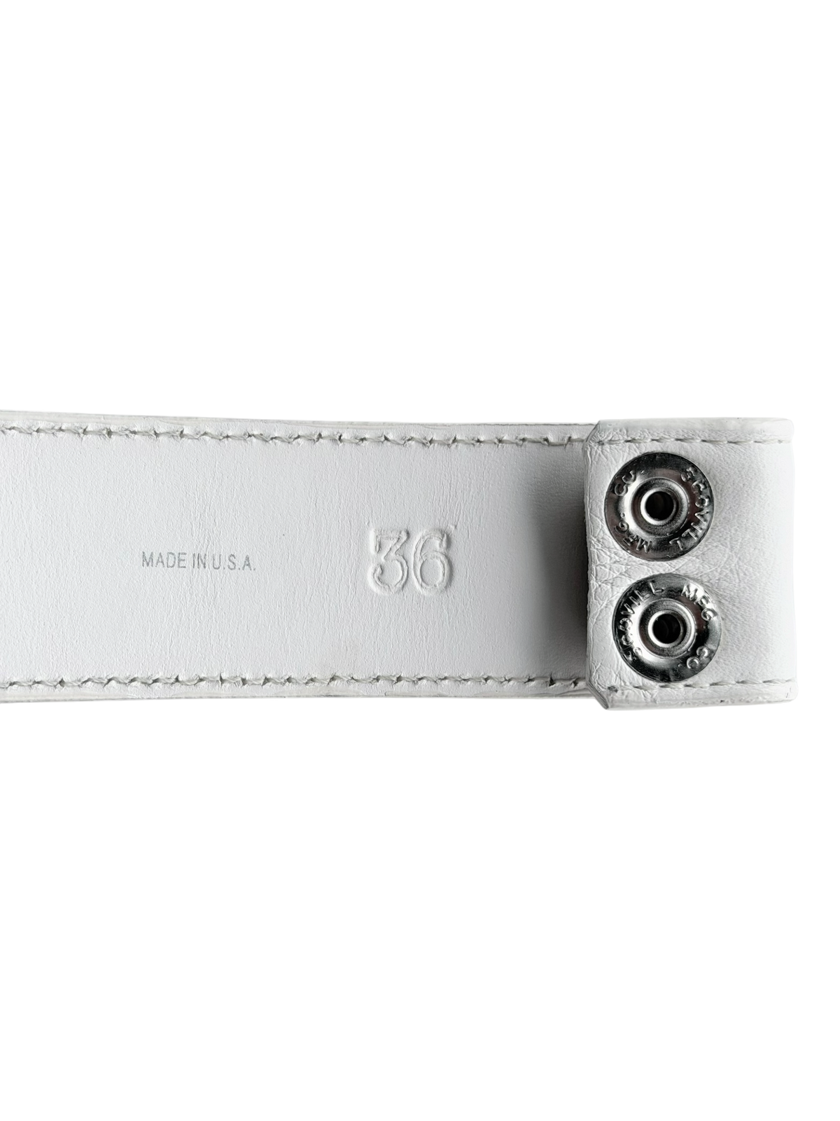White Leather Belt Strap