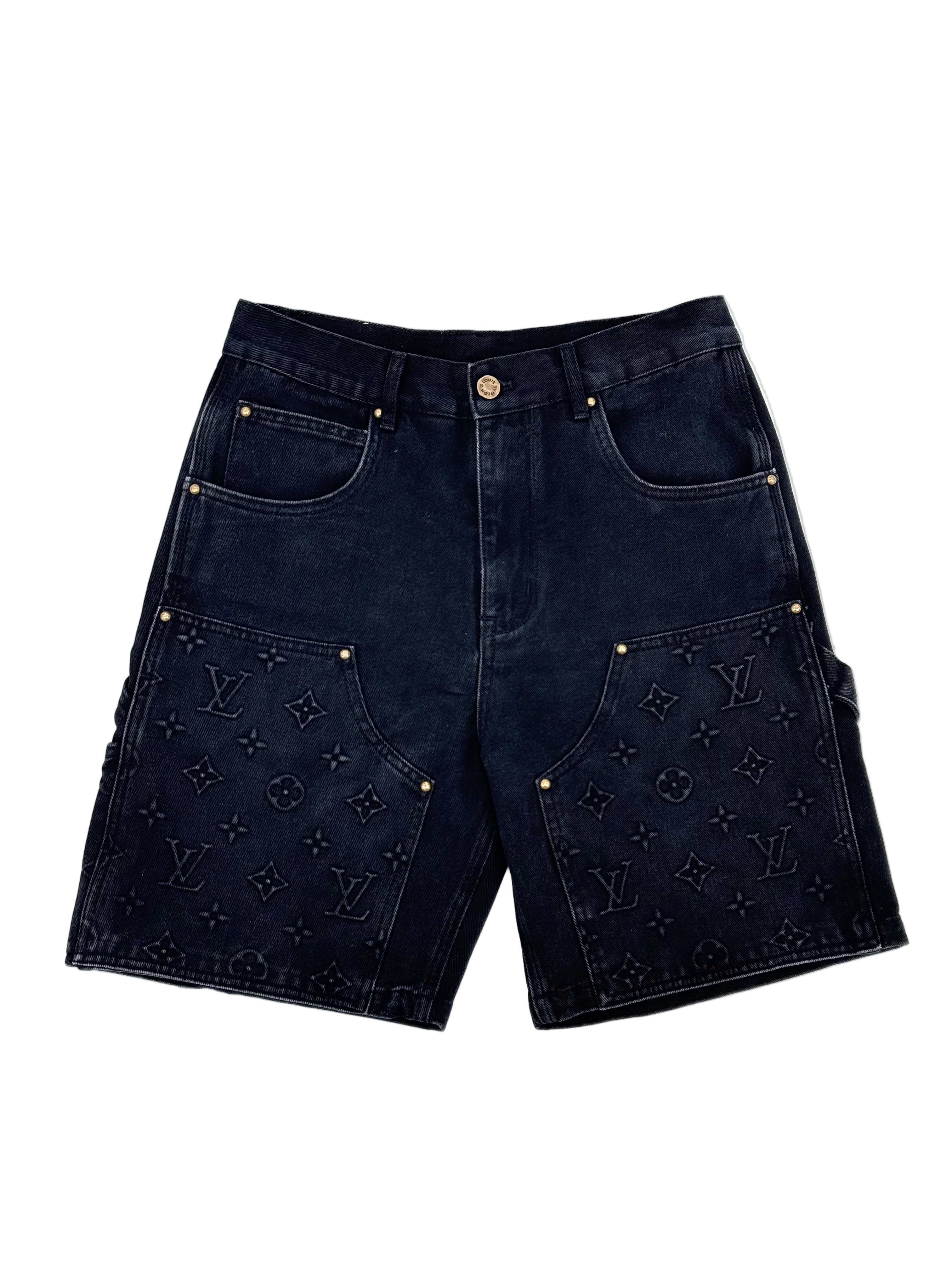 Black Carpenter Denim Shorts