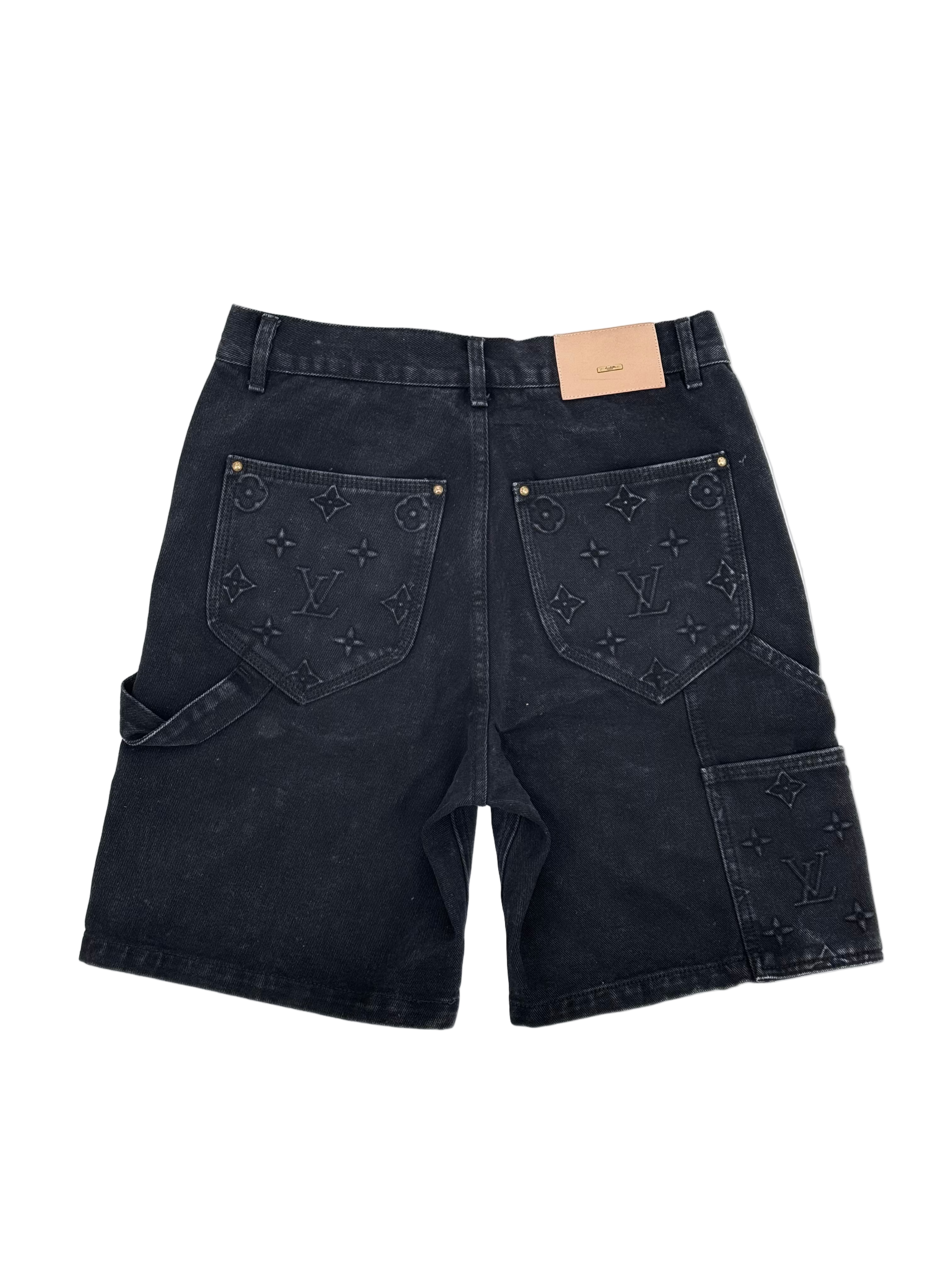 Black Carpenter Denim Shorts