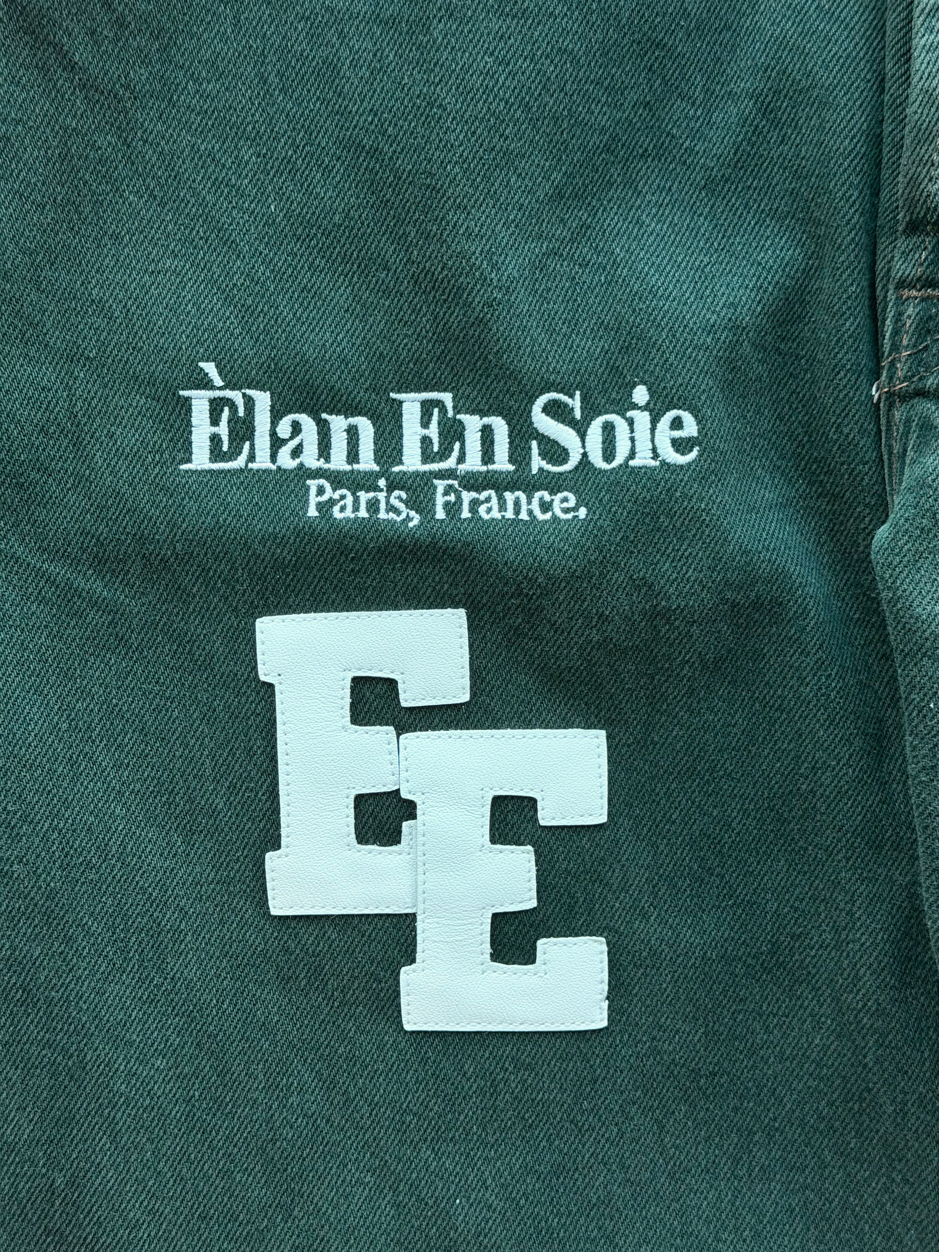 White Patch Green Jean