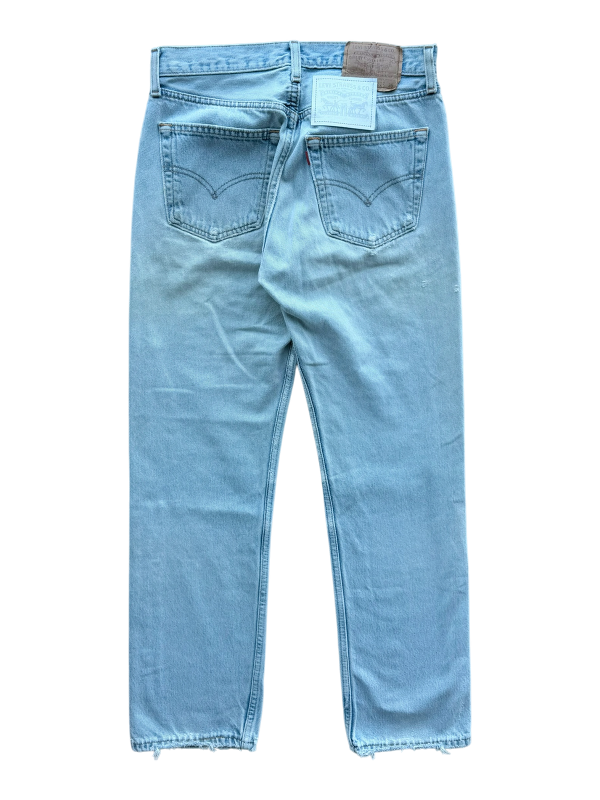 Pink Button Light Wash Jean