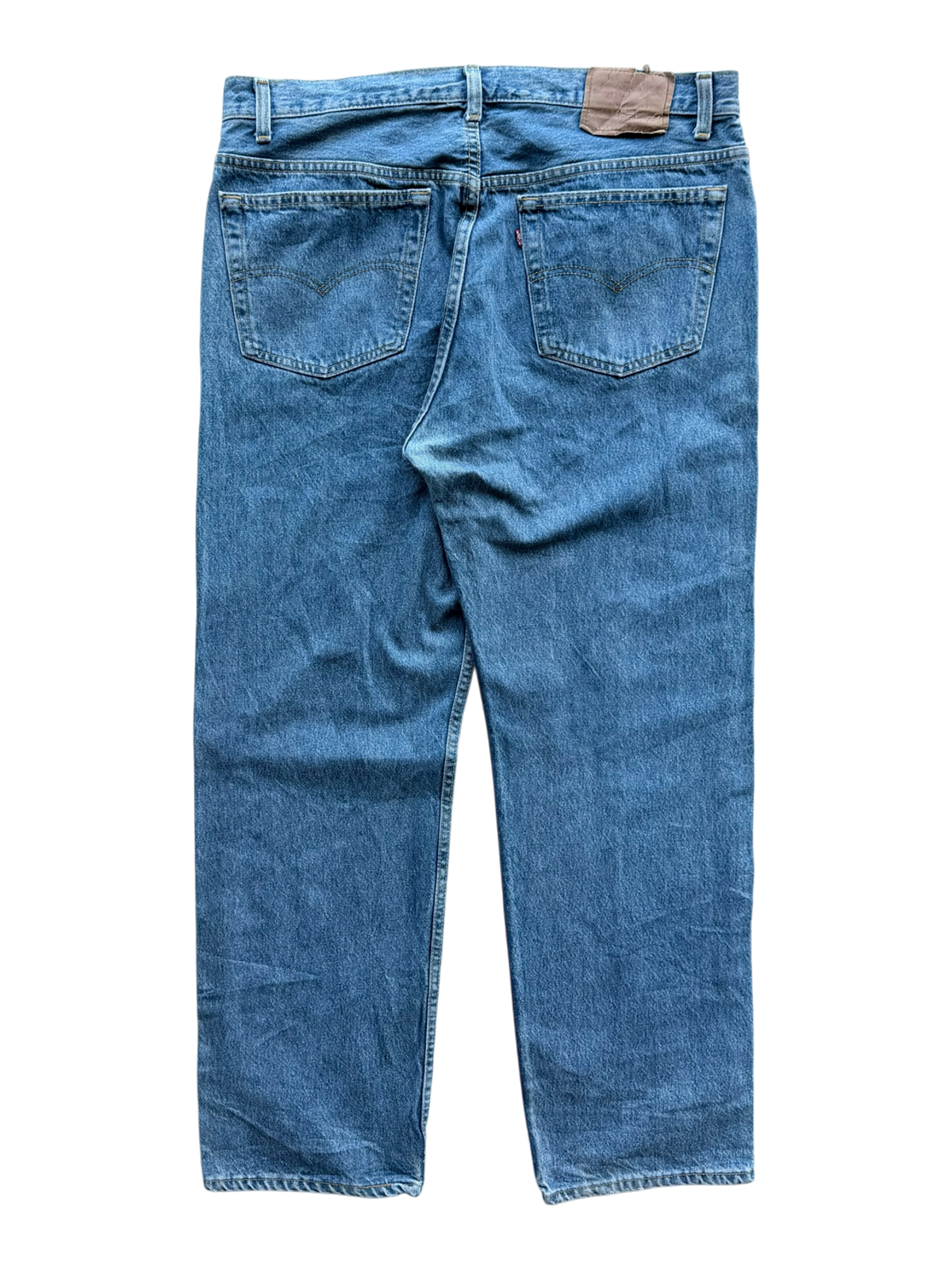 White Vertical Patch Blue Jean