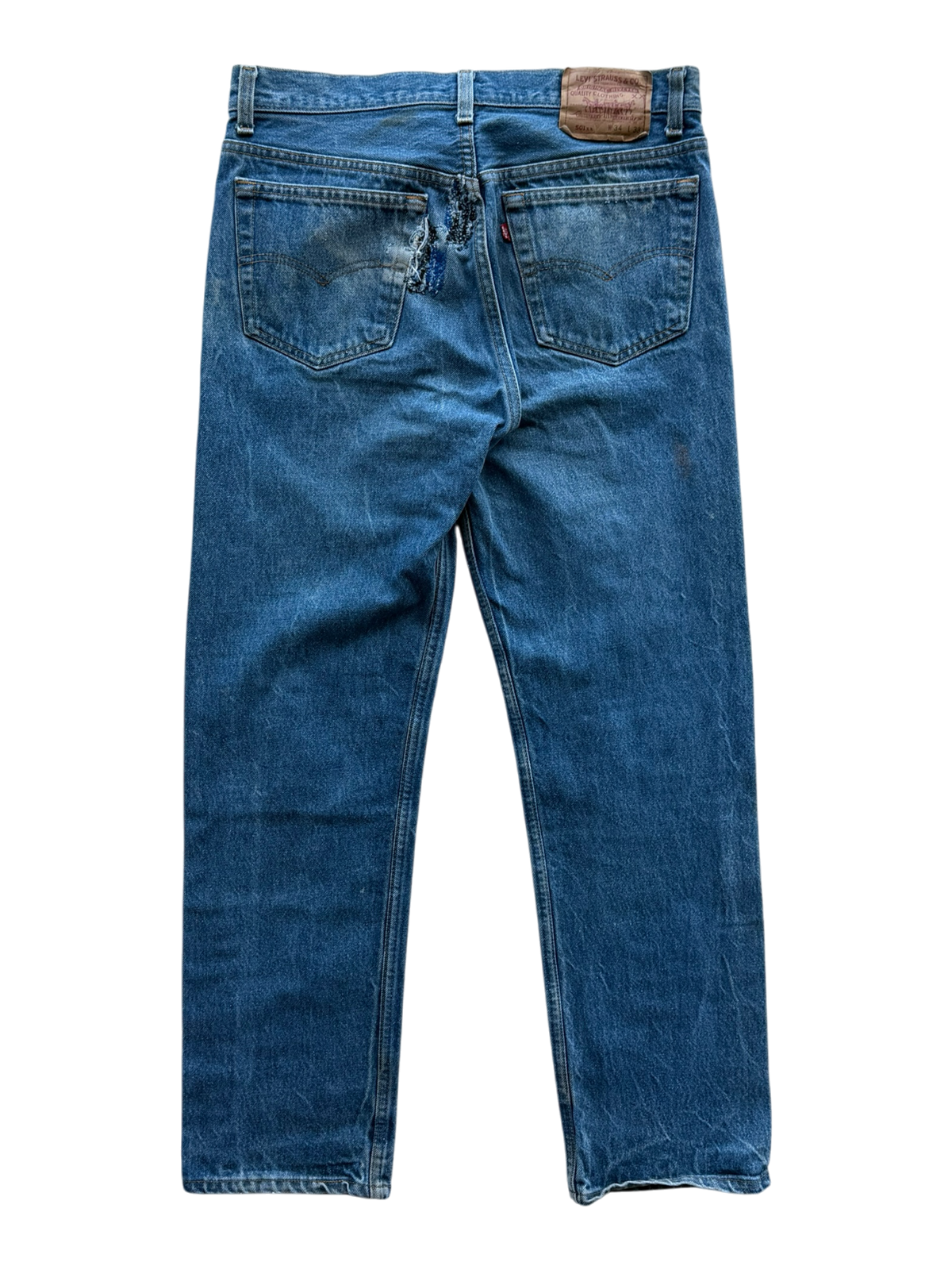 Two Tone Pink Patch Dark Indigo Jean