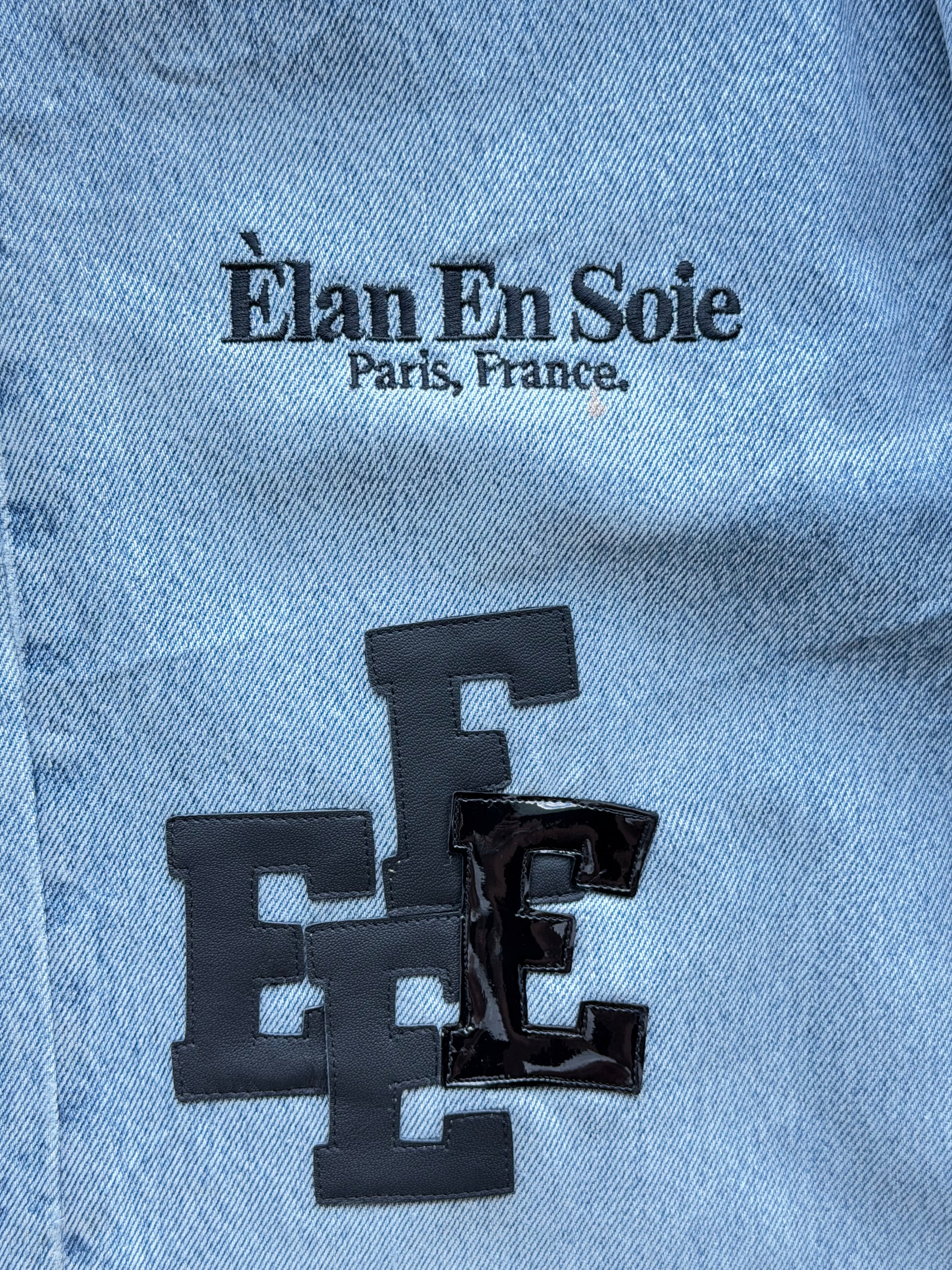 Black & Black Patent Patch Blue Jean