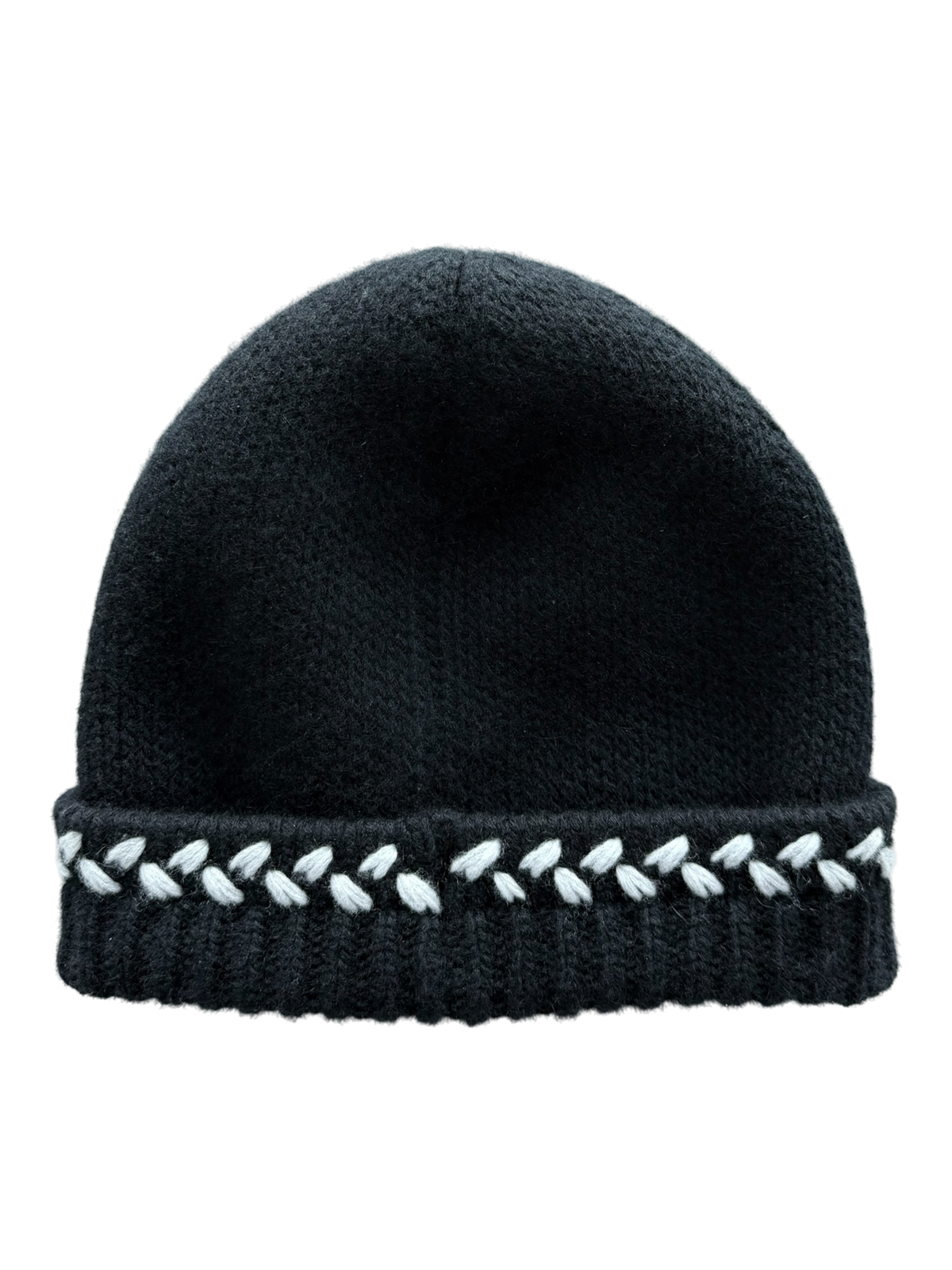 Chanel Cashmere Beanie Black & White