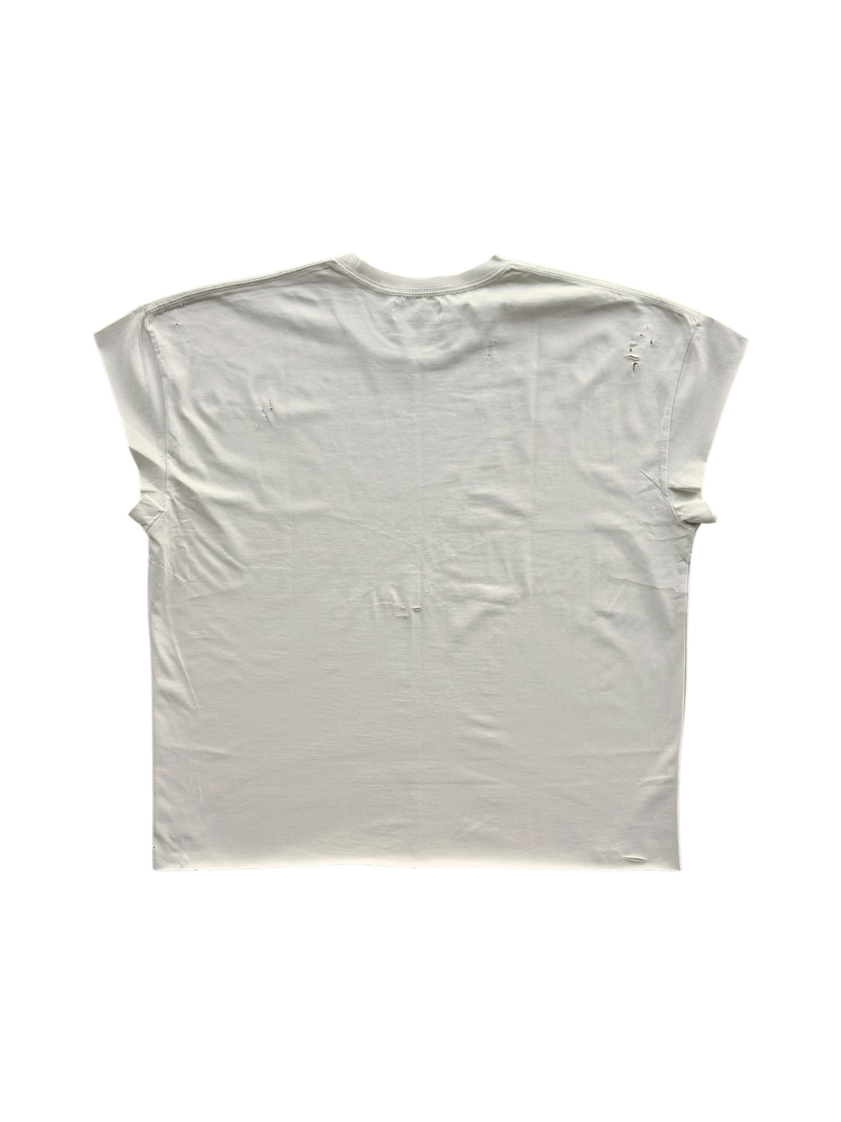 Cut Out Cut Off Distressed Tee Tan