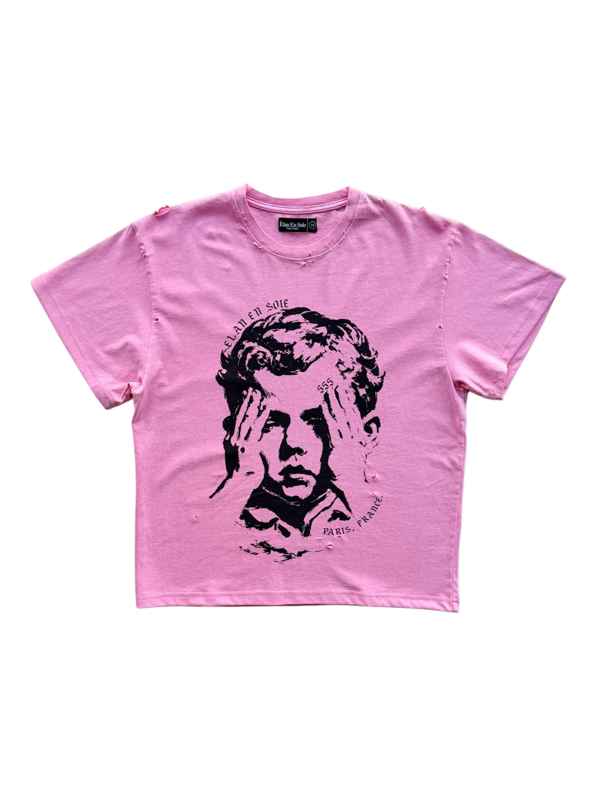 Baby Saint Distressed Tee Pink