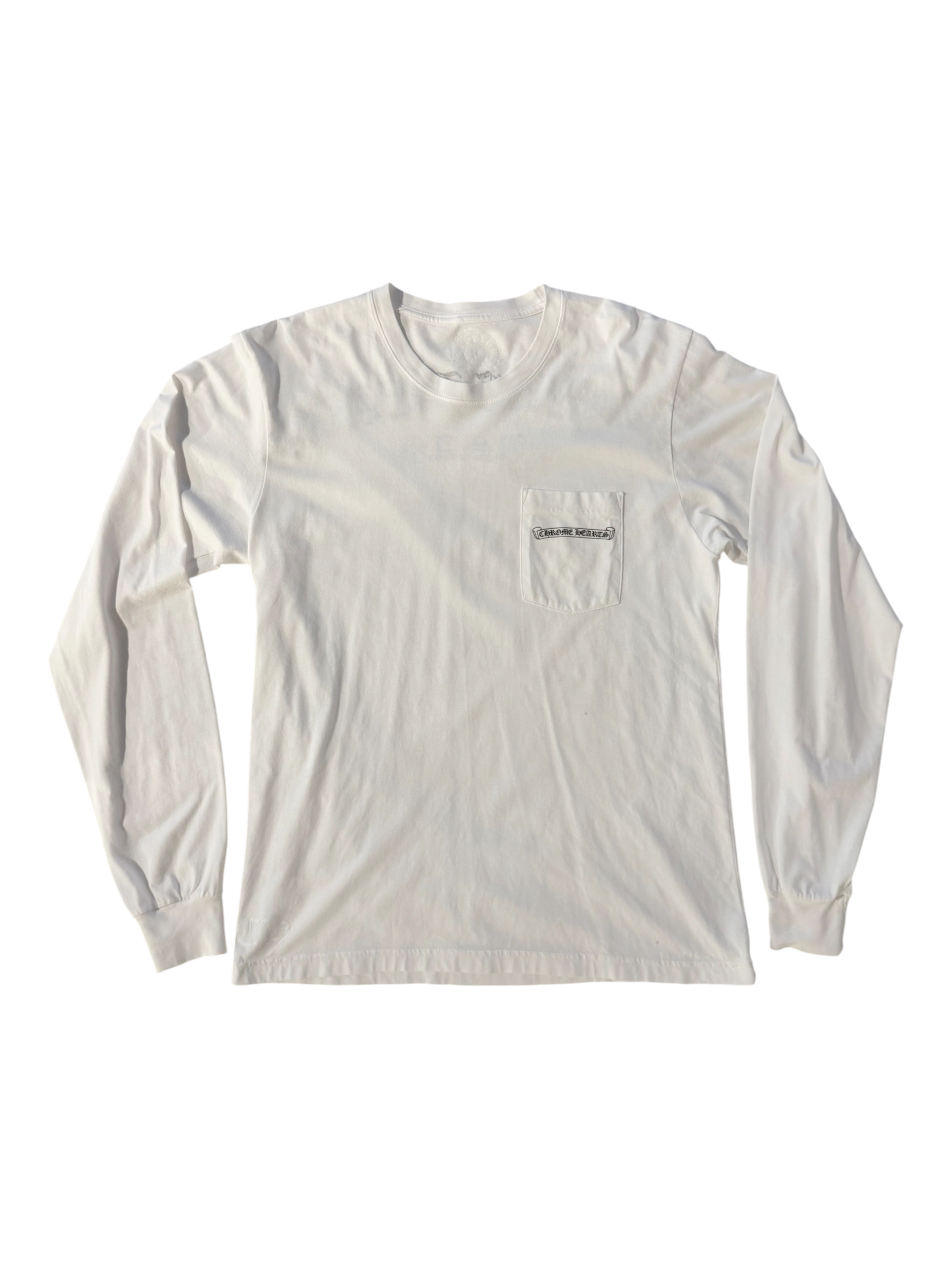 White & Black Scroll Logo Long Sleeve