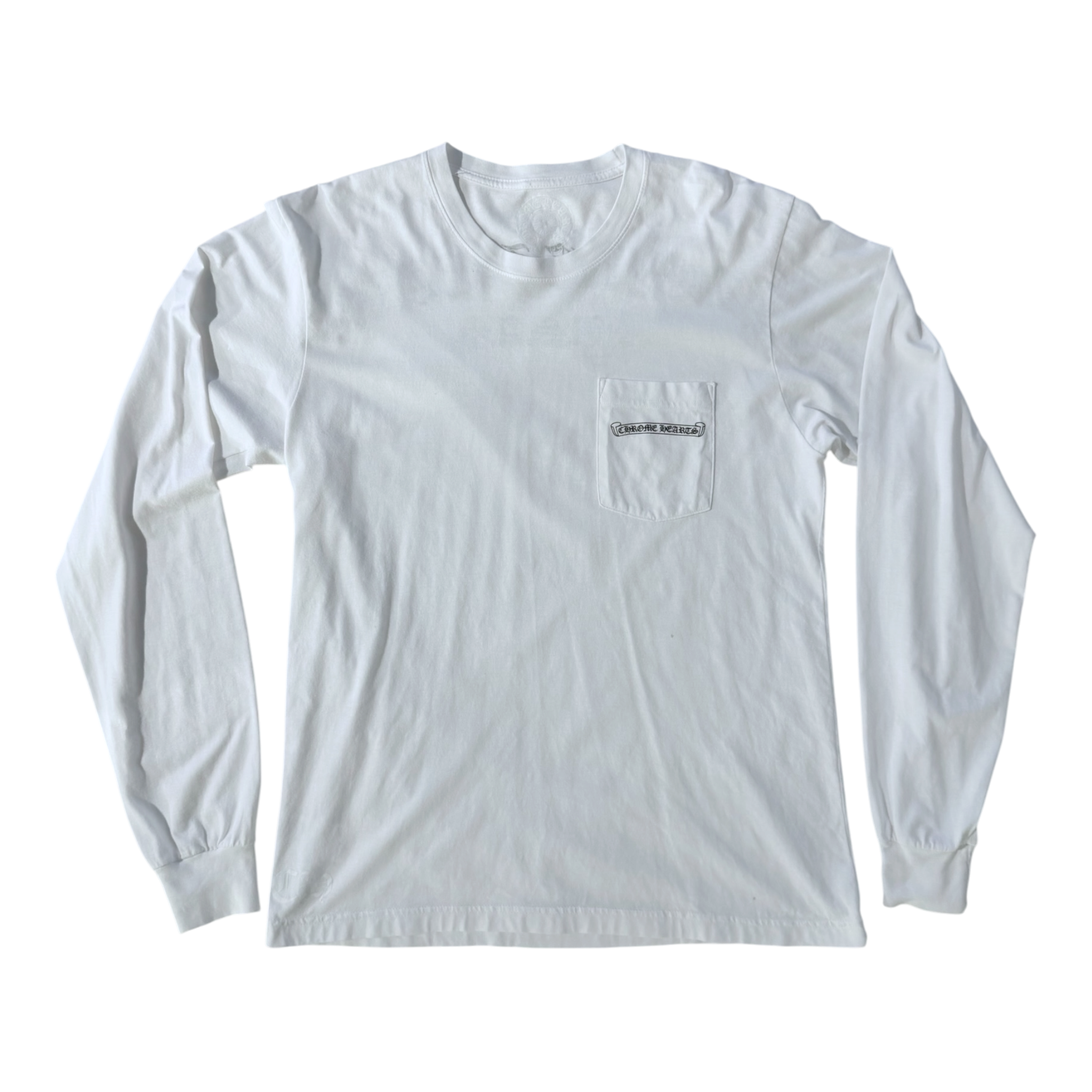 White & Black Scroll Logo Long Sleeve