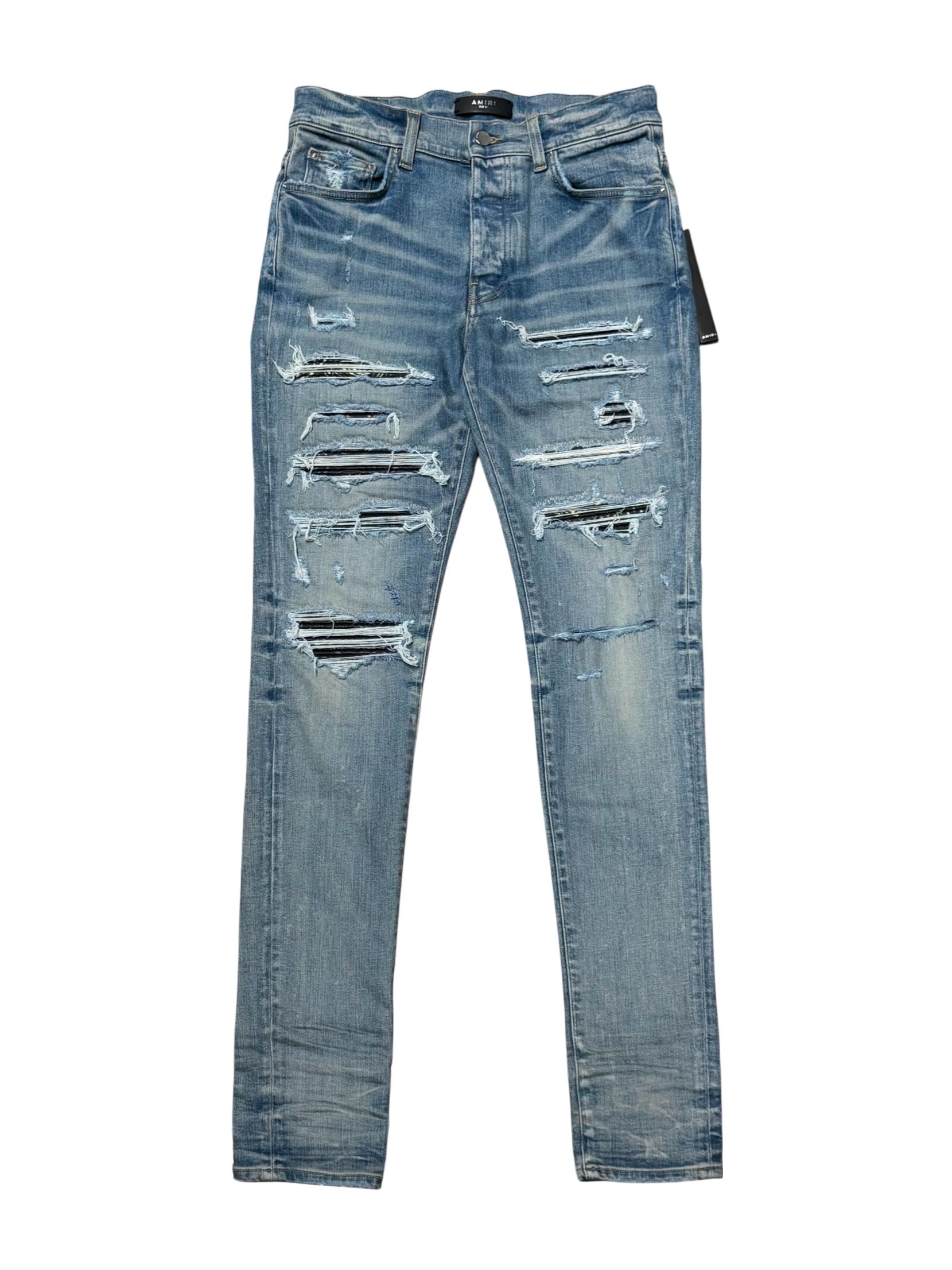 Clay Indigo Rainbow Bandana Patch Thrasher Jeans