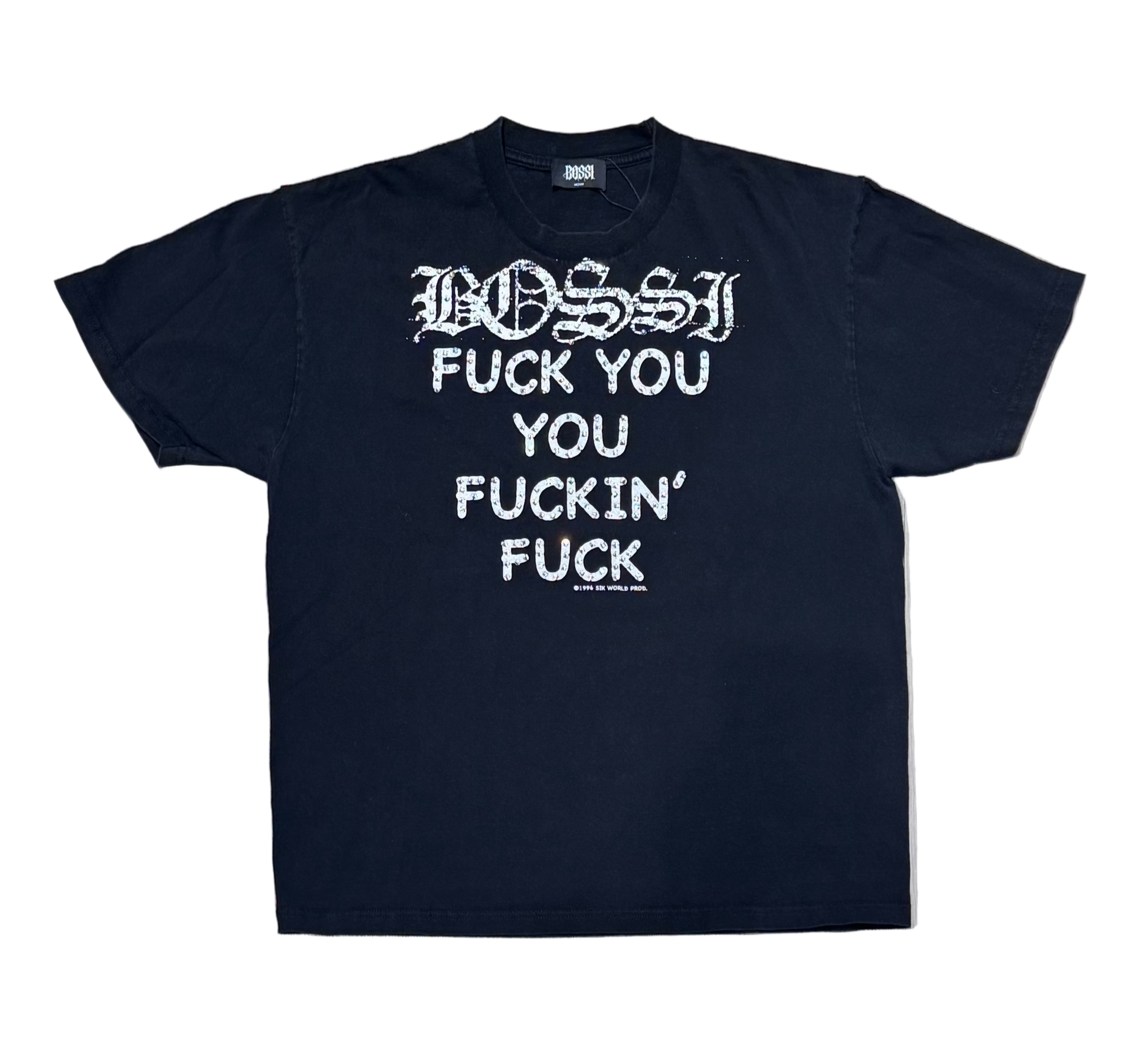Vintage Rhinestone Black/White Tee
