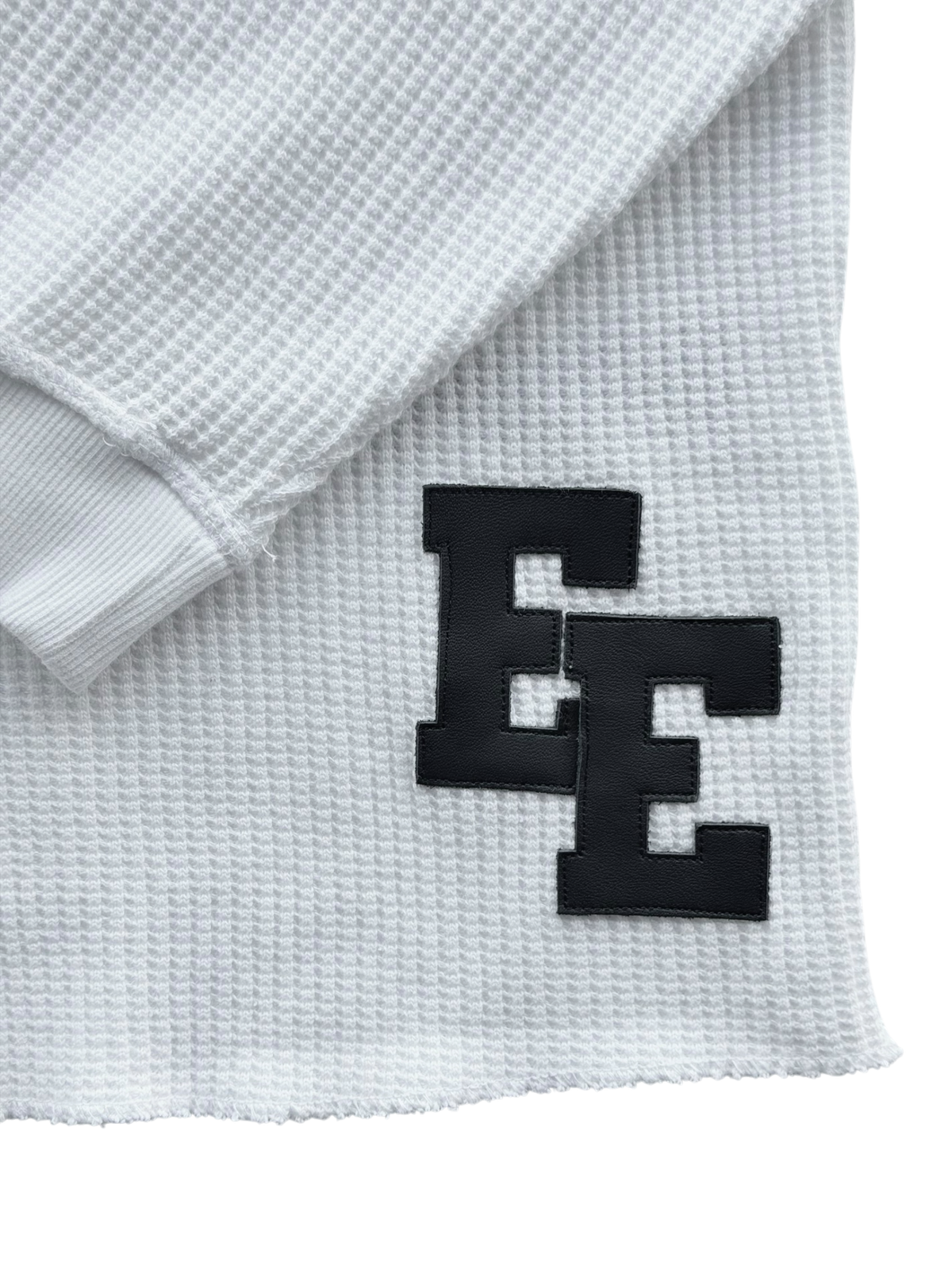 Black Patch White Thermal Longsleeve