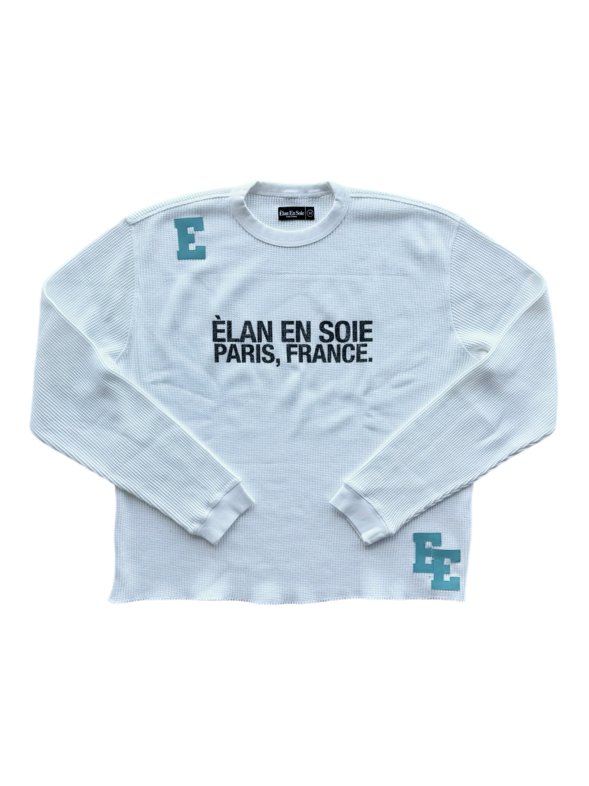 Blue Patch White Thermal Longsleeve