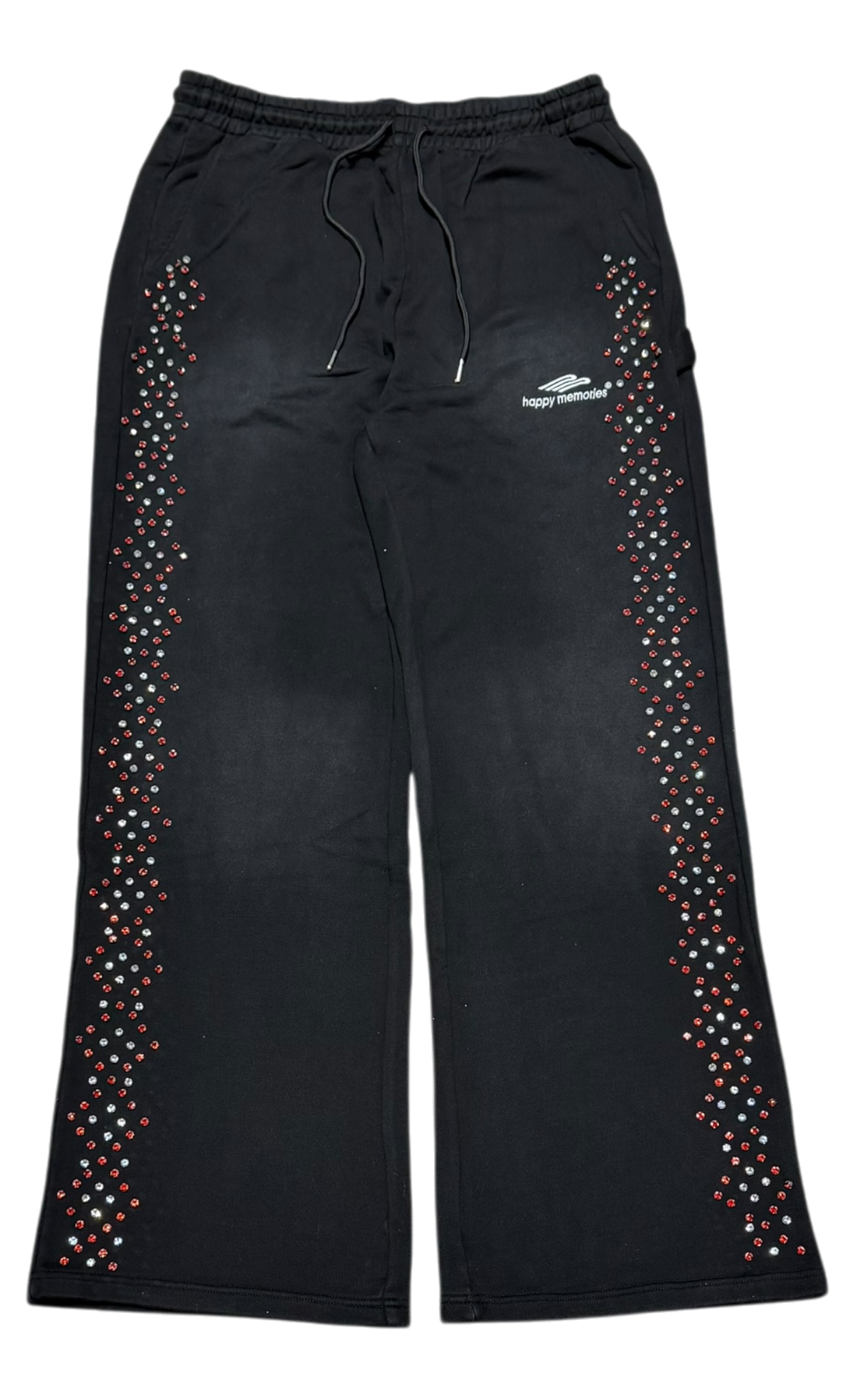 HMDD Black Washed Crystal Sweatpants