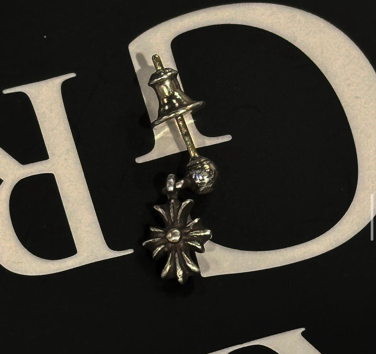 Chrome Hearts Tiny E Cross Earring