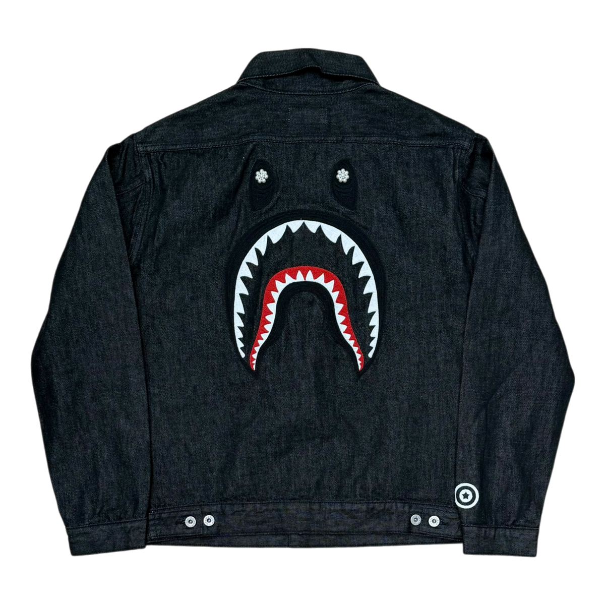 GOAT Exclusive BAPE Pearl Shark Denim Jacket Type-02 'Black'