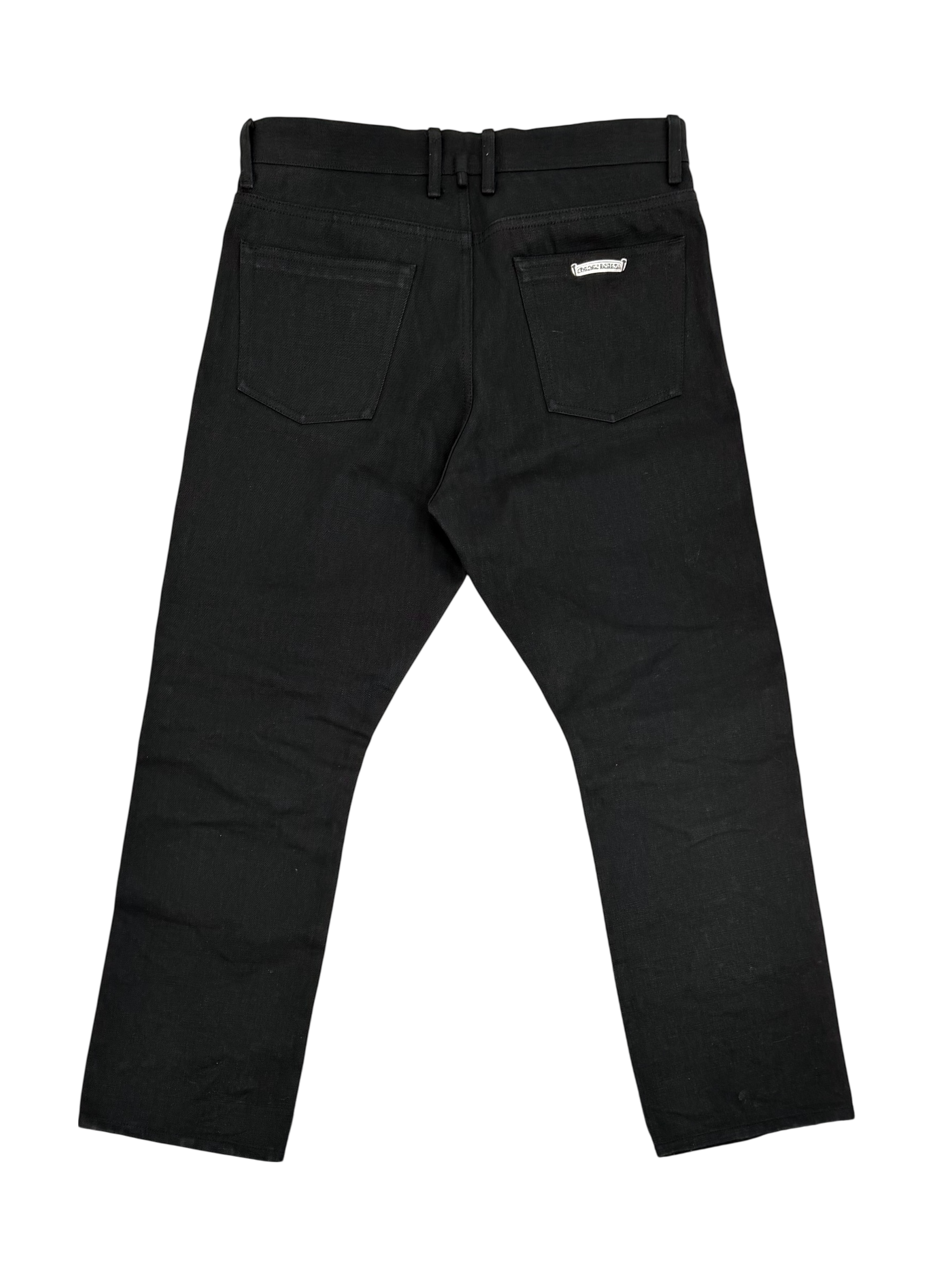 Black Fleur Knee Denim
