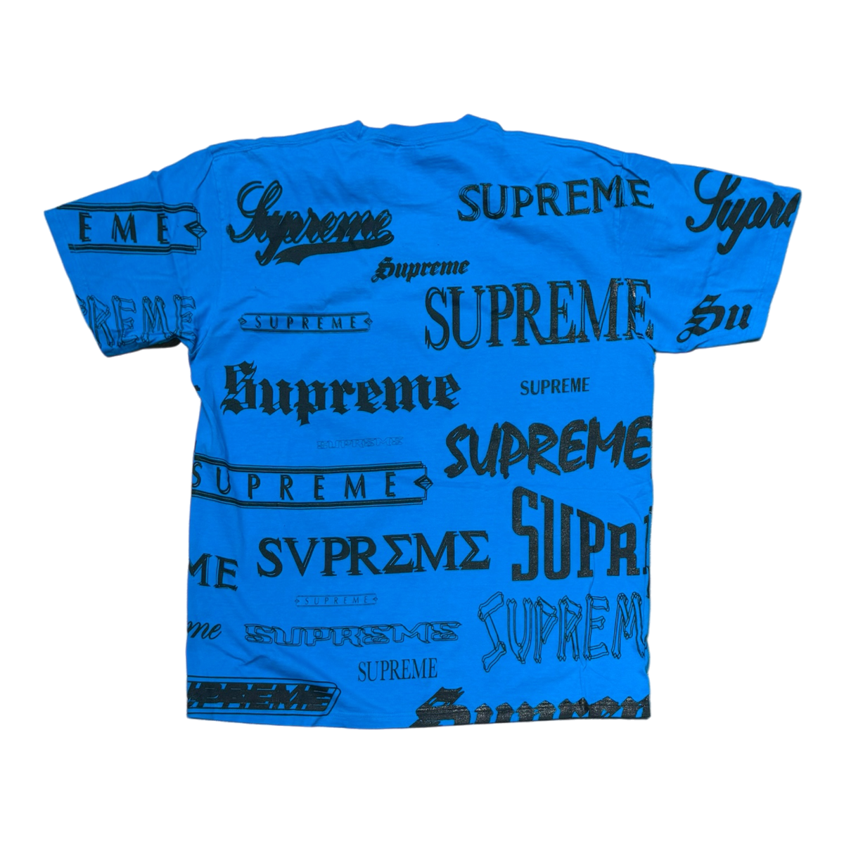 Supreme Multi Logo Tee Bright Blue