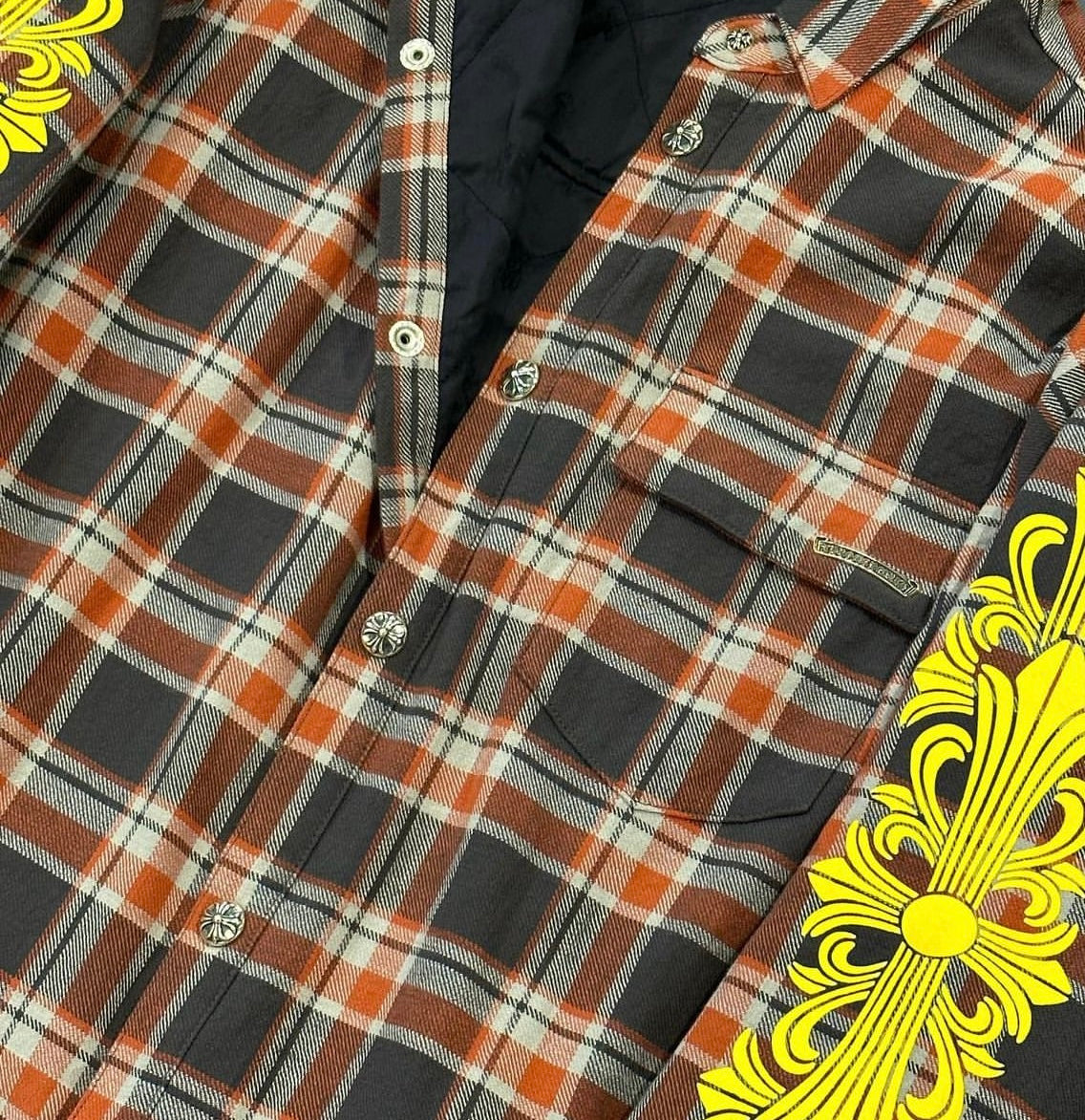 Chrome Hearts Floral Yellow Sleeve Flannel