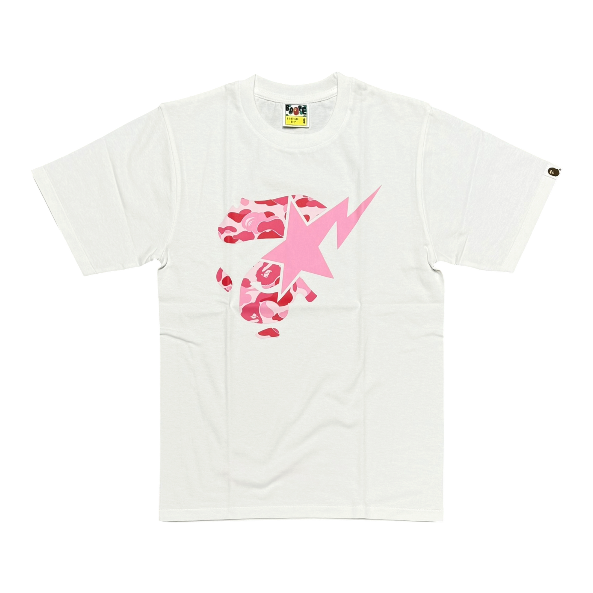 White Sakura Camo Face Sta Tee