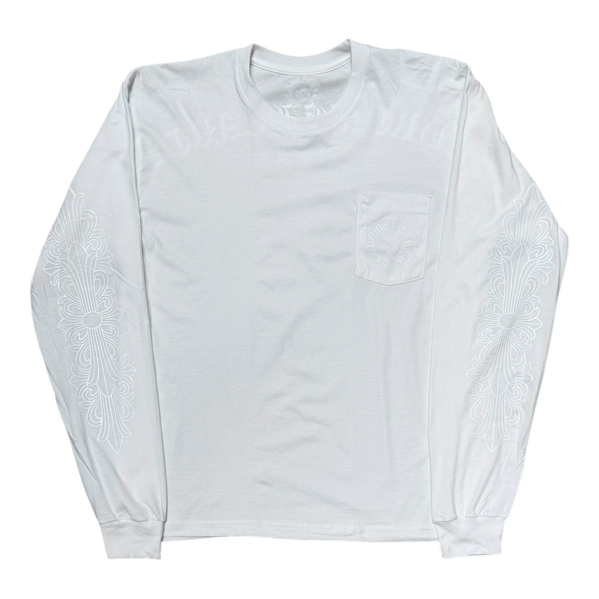 White On White Floral Long Sleeve