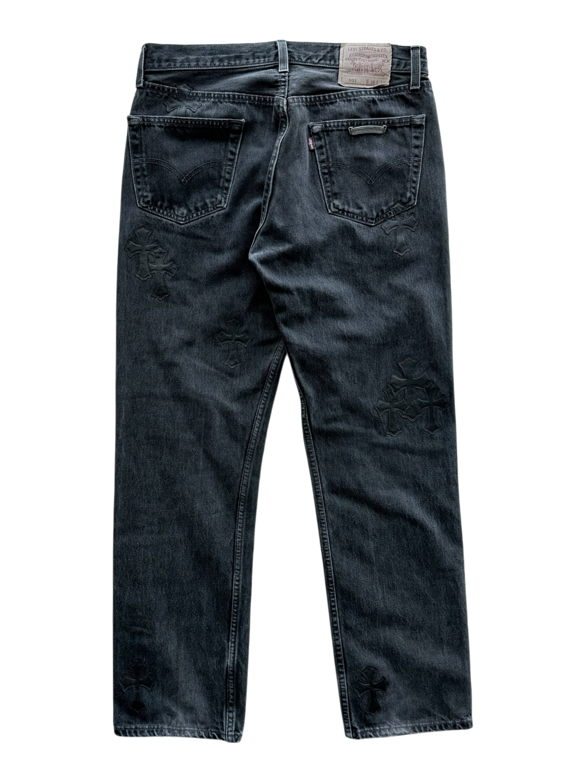 Levi's 501 Black Cross Patch Jeans Black