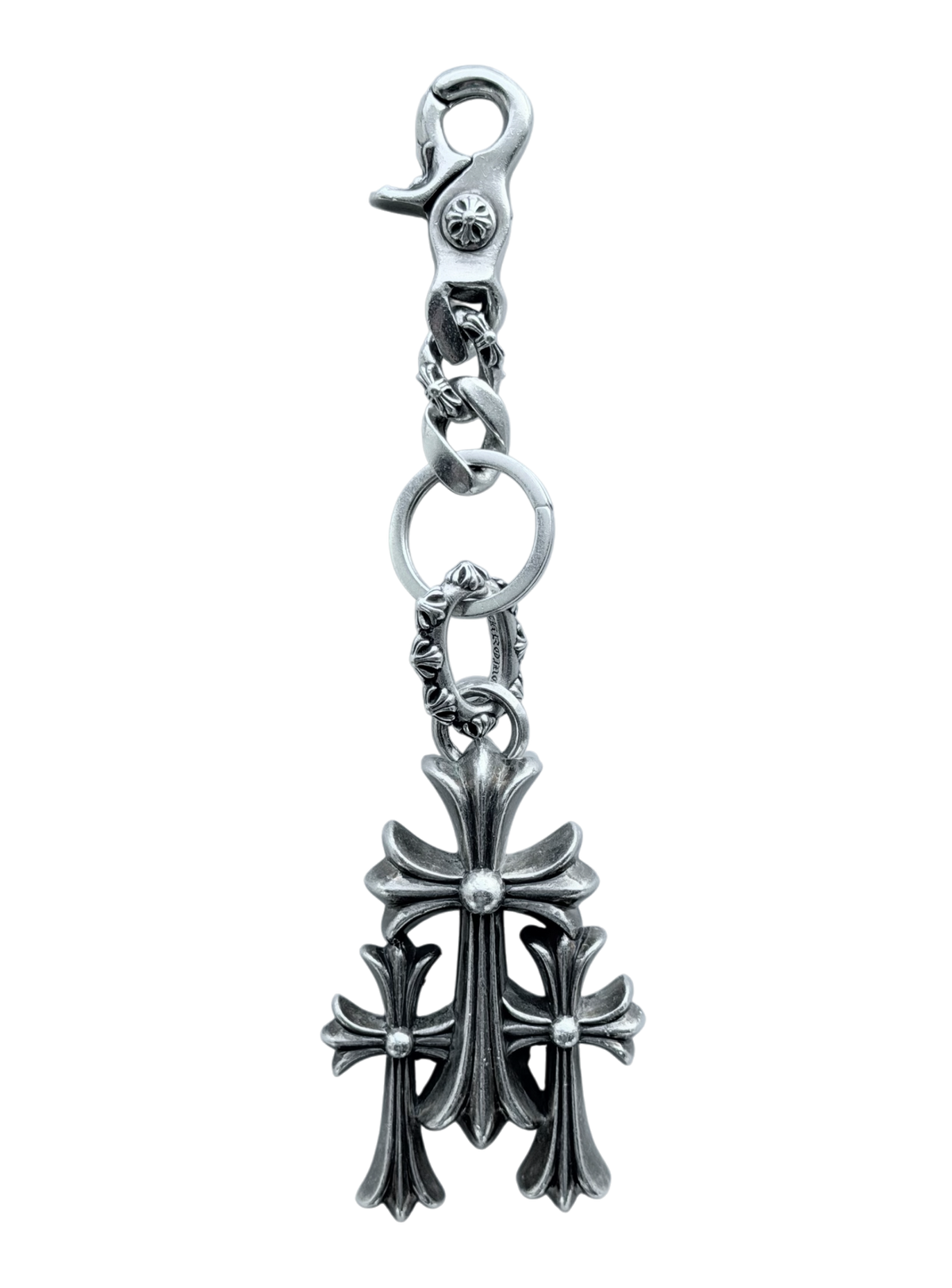 Triple Cross Fancy Link Keychain