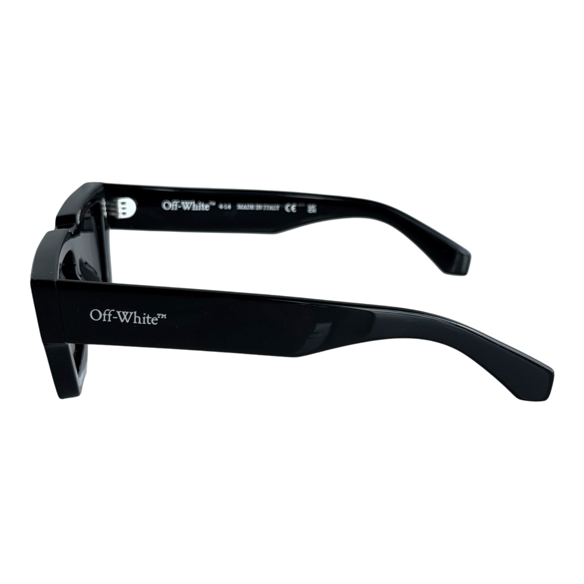 Manchester Acetate Rectangle Sunglasses Black