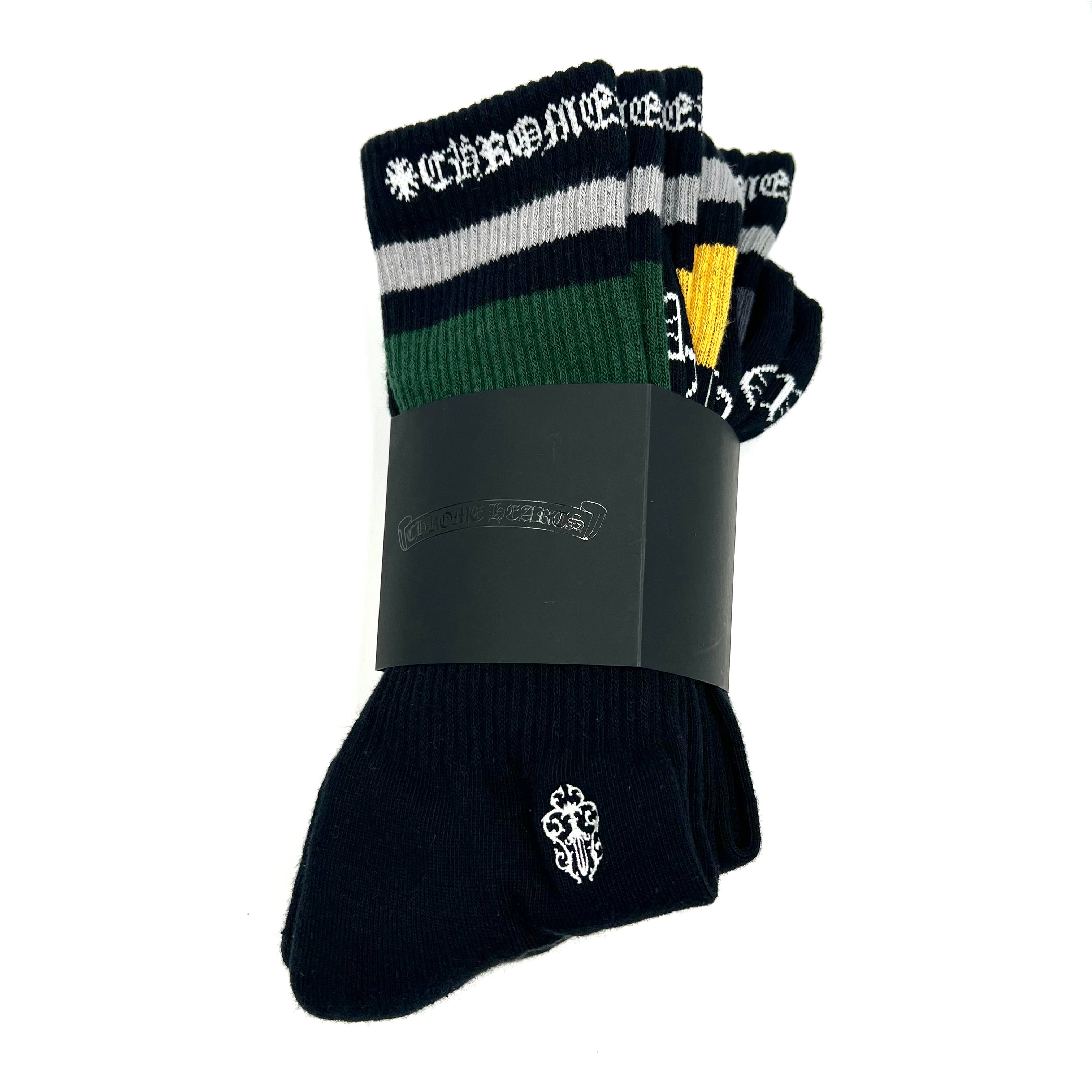 3-Pack Stripe Socks Multicolor/Black