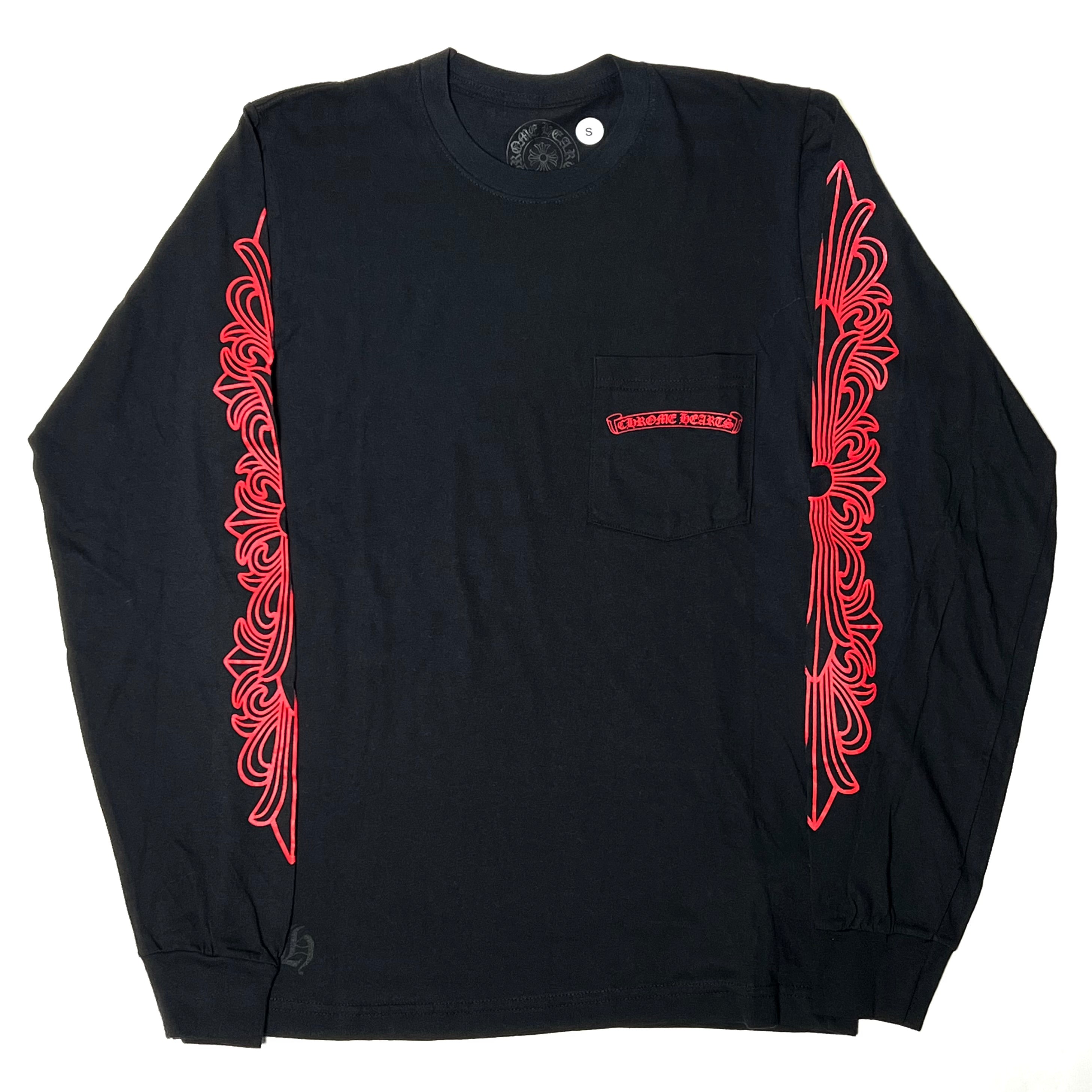 Horseshoe Scroll L/S T-Shirt Black/Red