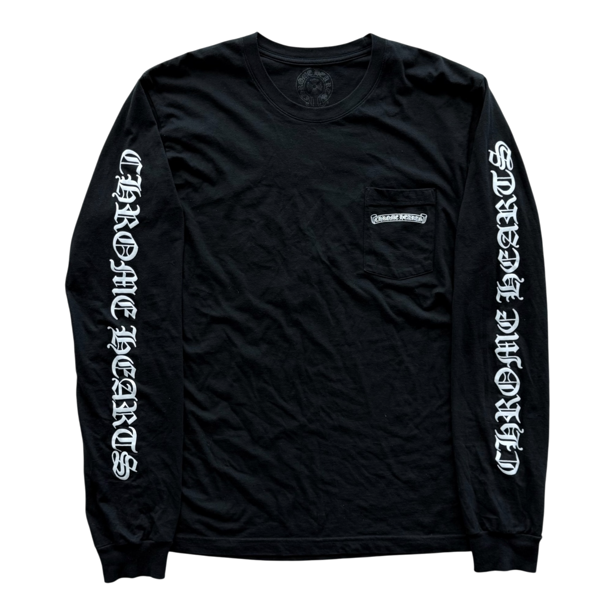 Black Scroll Logo Pocket L/S