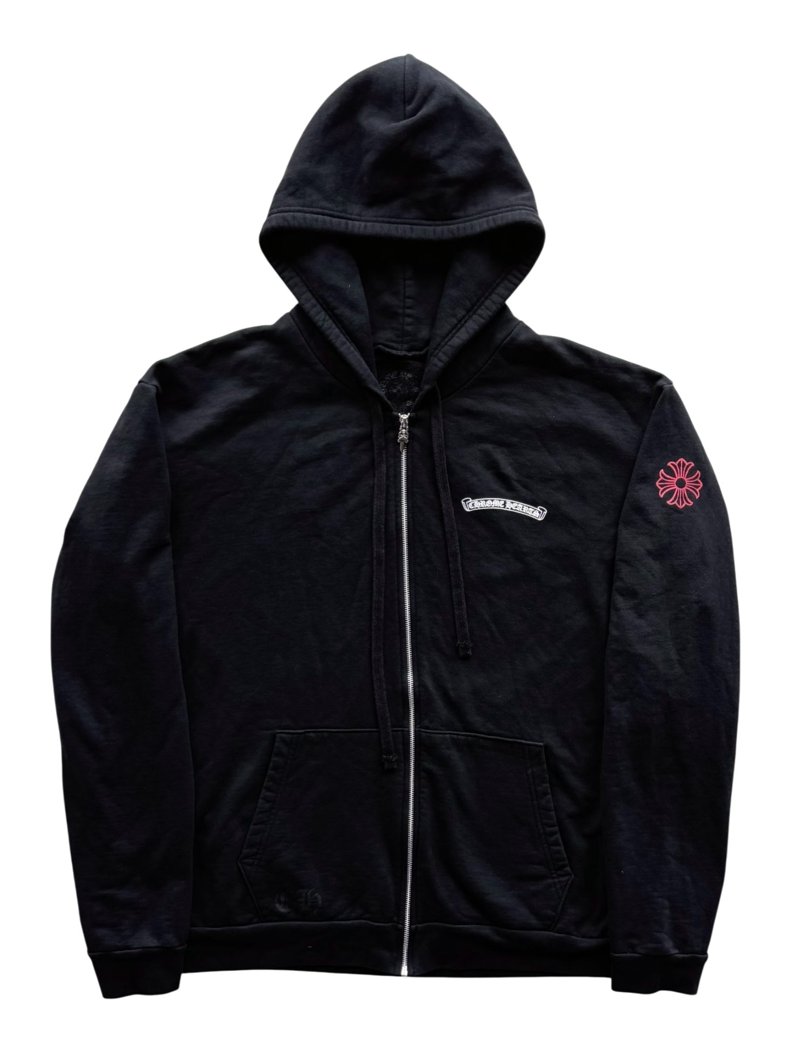 NYC Exclusive Scroll Logo Zip Hoodie Black/Red