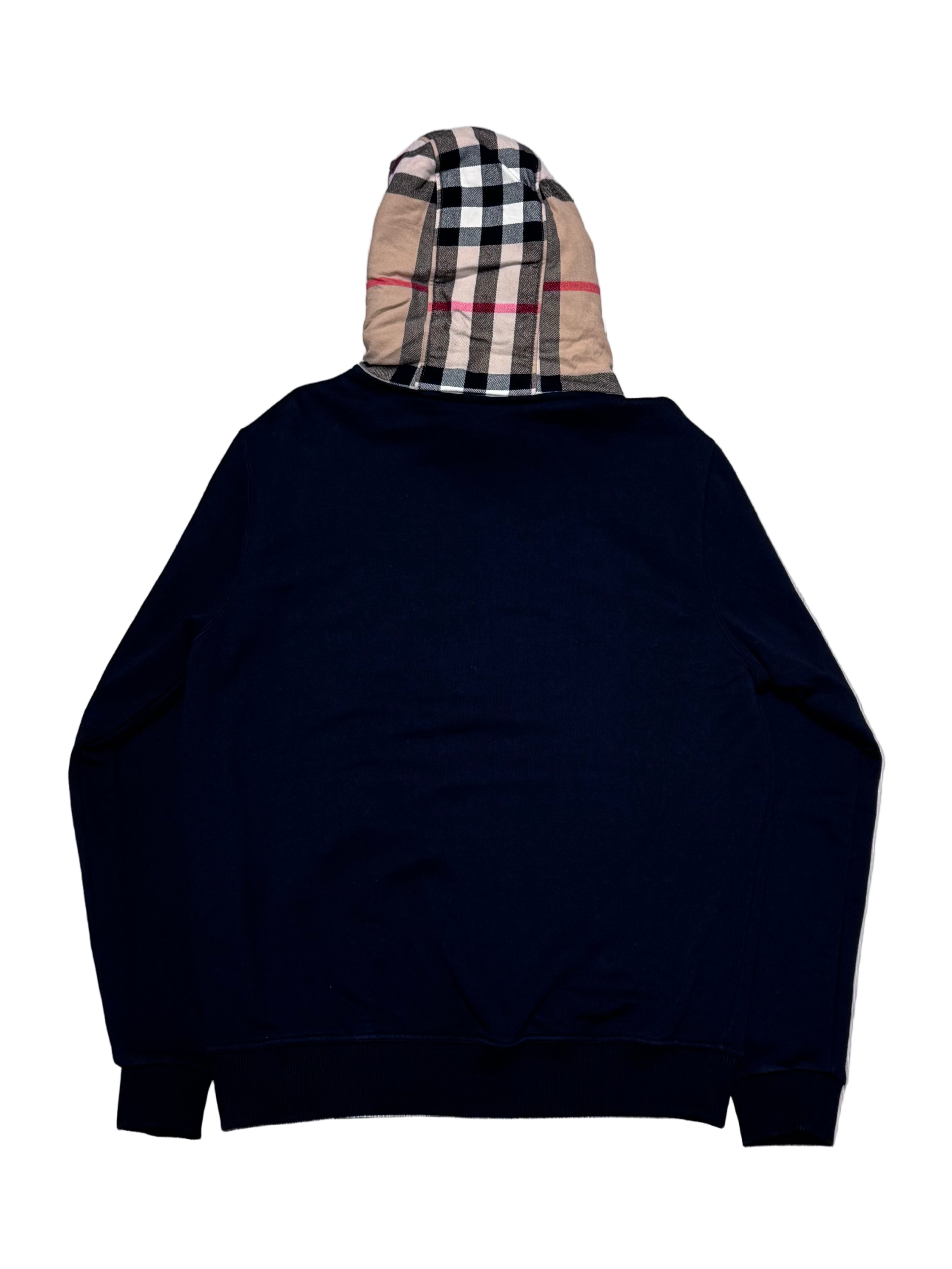 Check Hood Cotton Hoodie