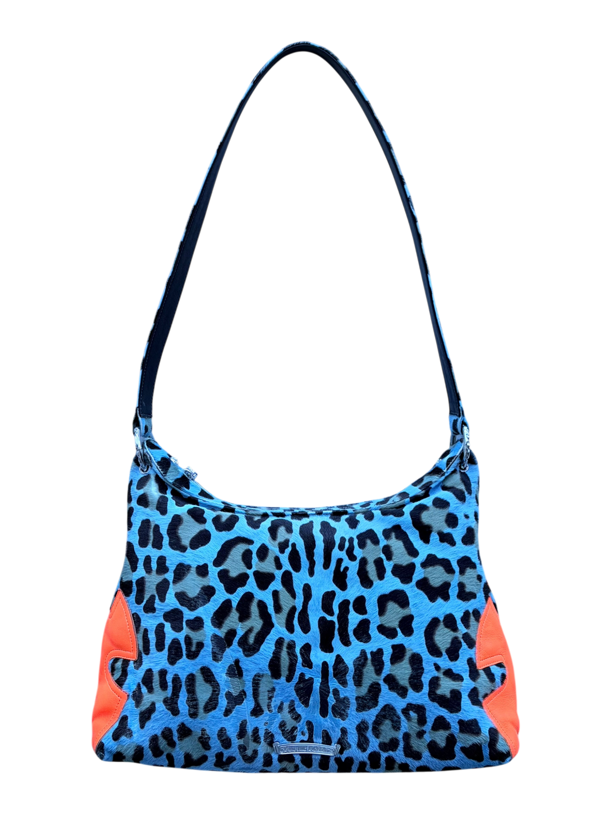 Leopard Pony Hair Silver Cross Lyon Bag