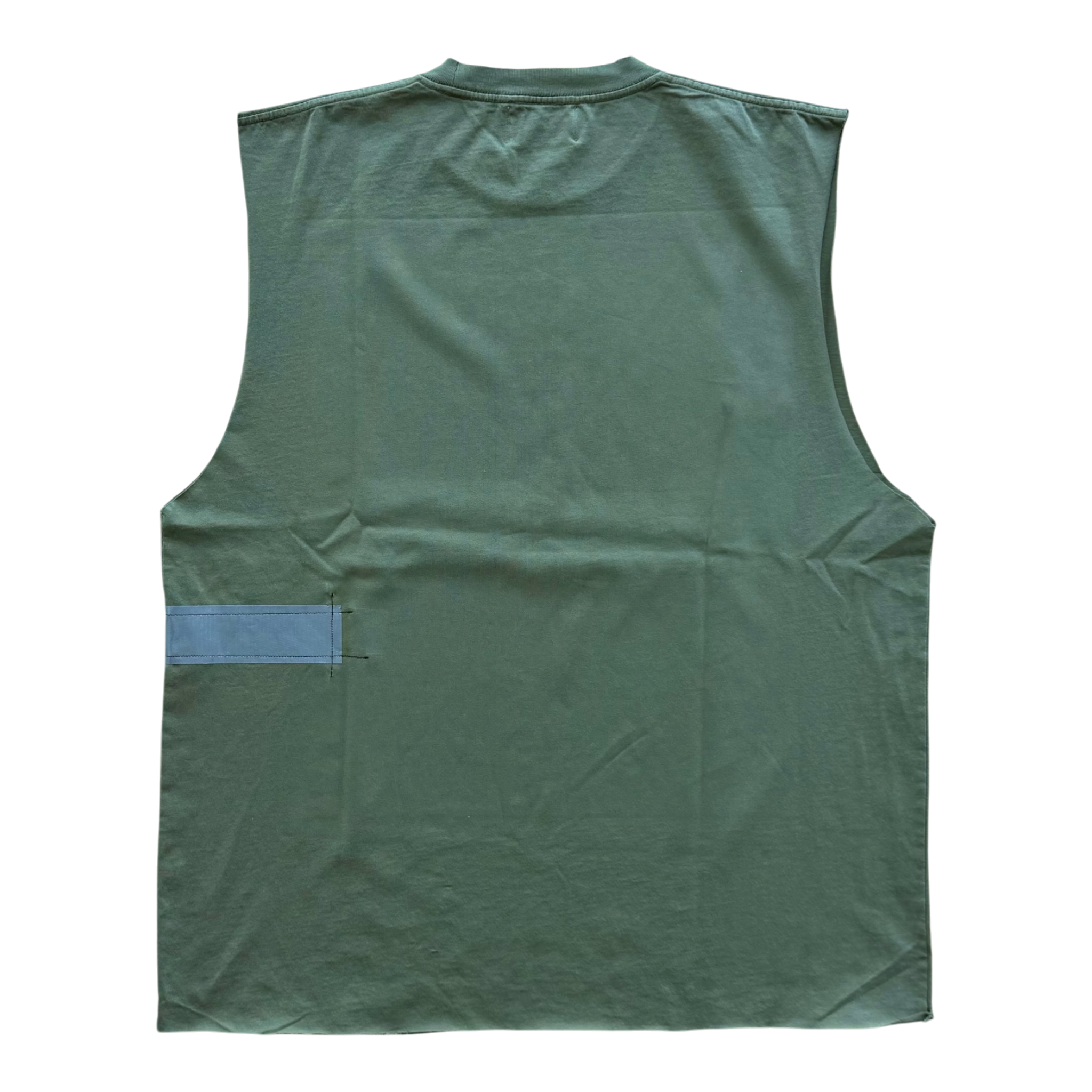 Showtime Cut Off Distressed Tee Green