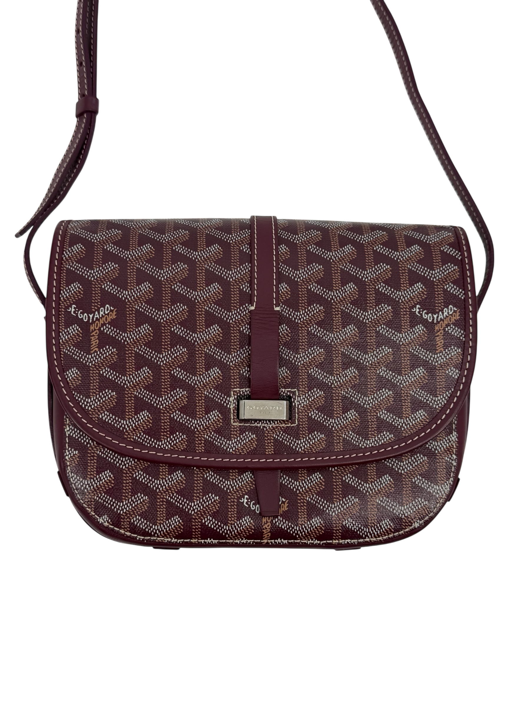 Burgundy Belvedere Messenger Bag