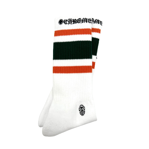 Miami Stripe Socks Green/Orange/White