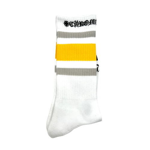Miami Stripe Socks Yellow/Grey/White