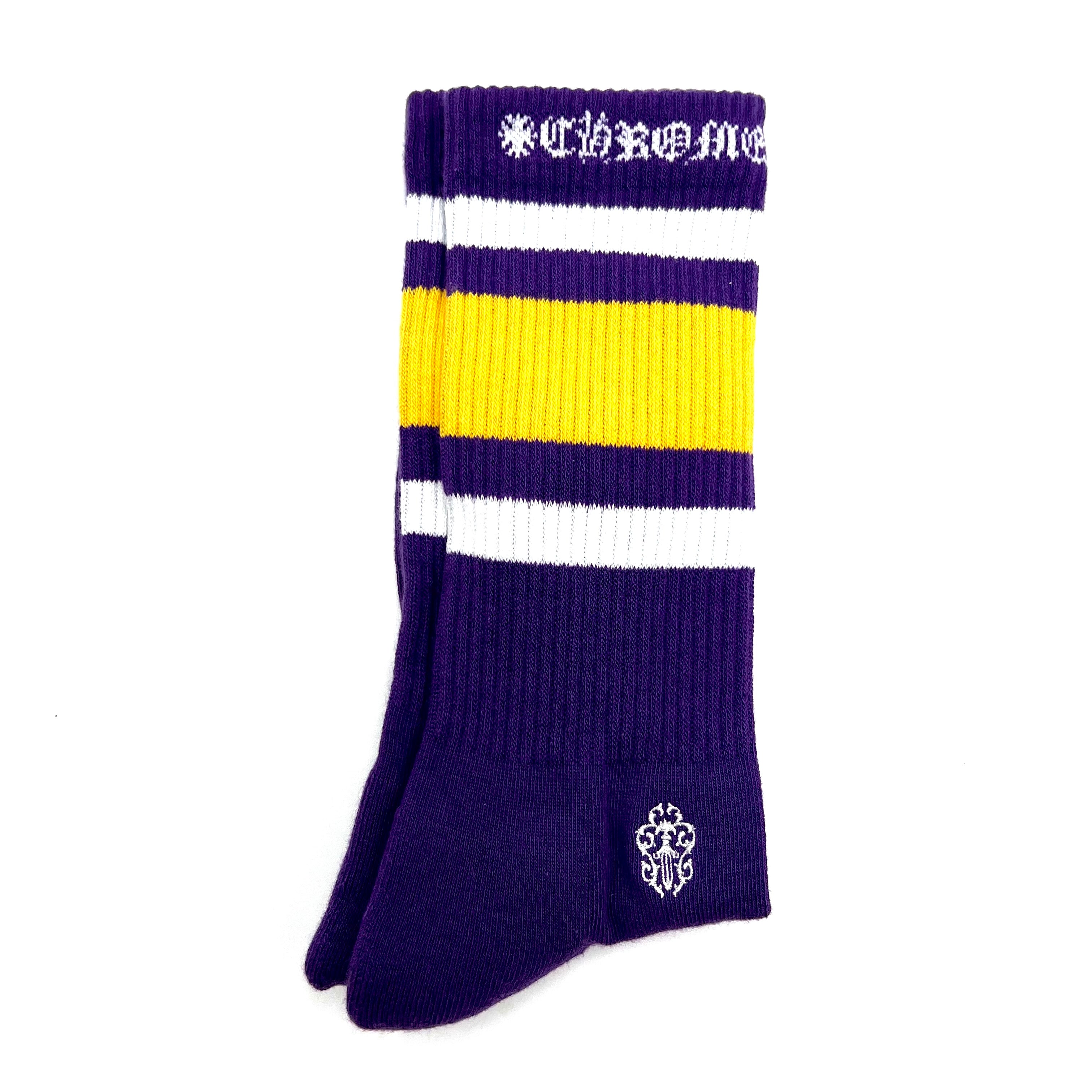Stripe Socks Yellow/White/Purple
