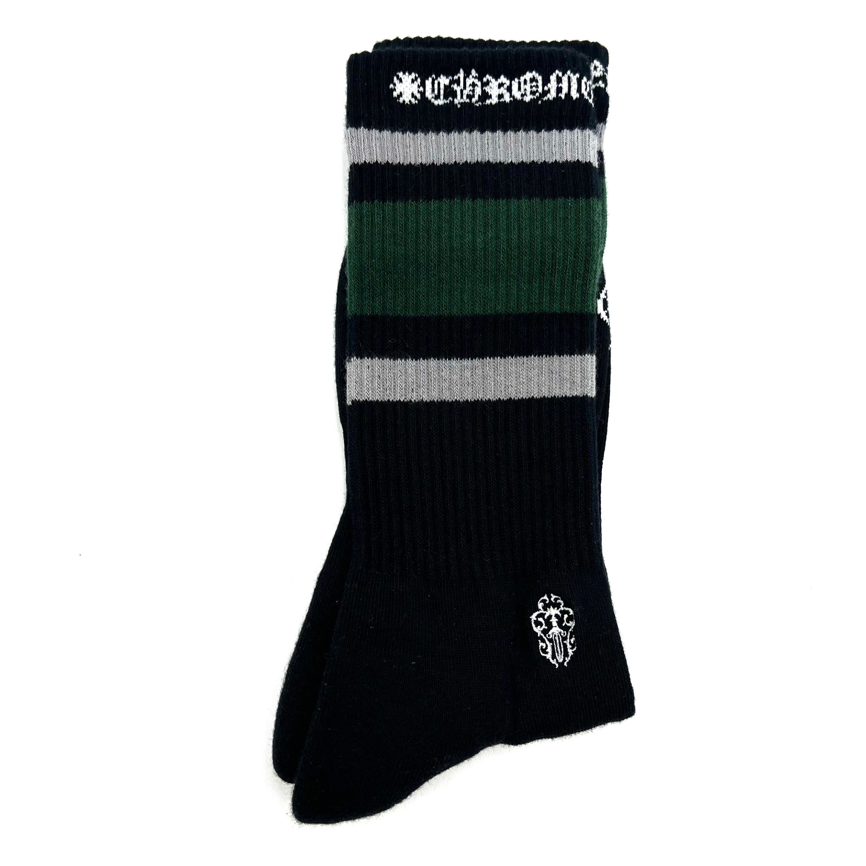 Stripe Socks Green/Grey/Black