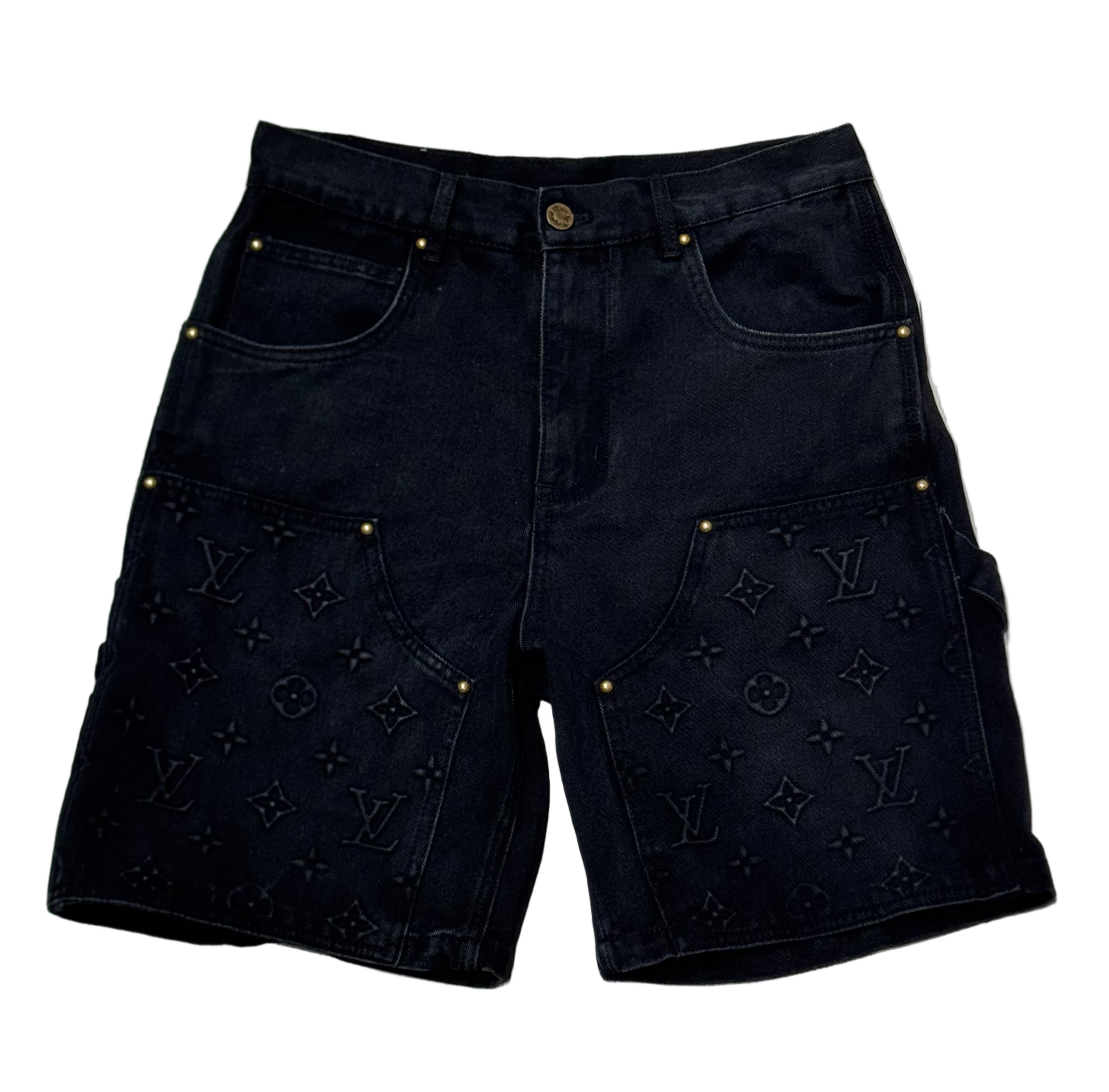 Black Carpenter Denim Shorts