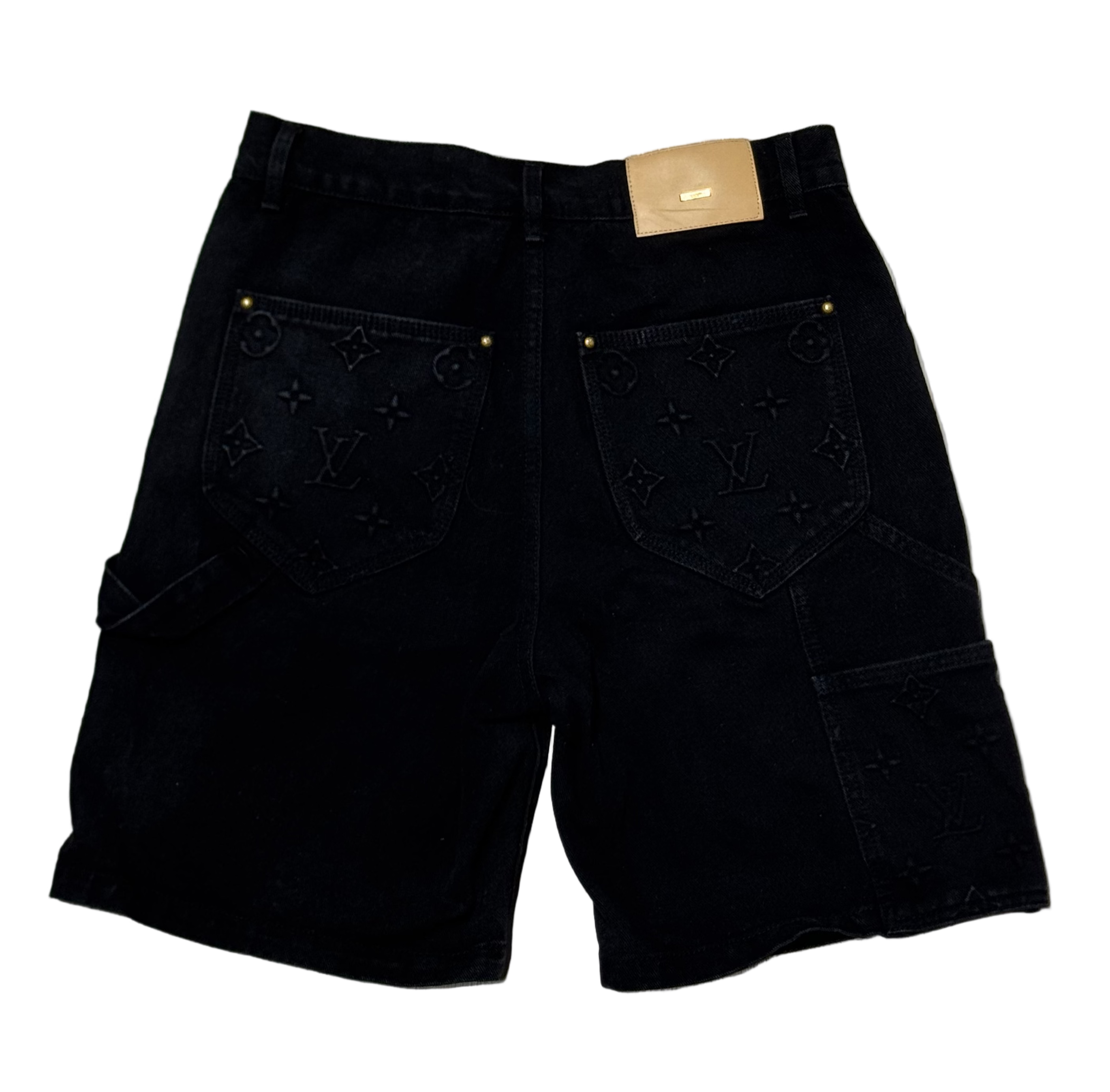 Black Carpenter Denim Shorts