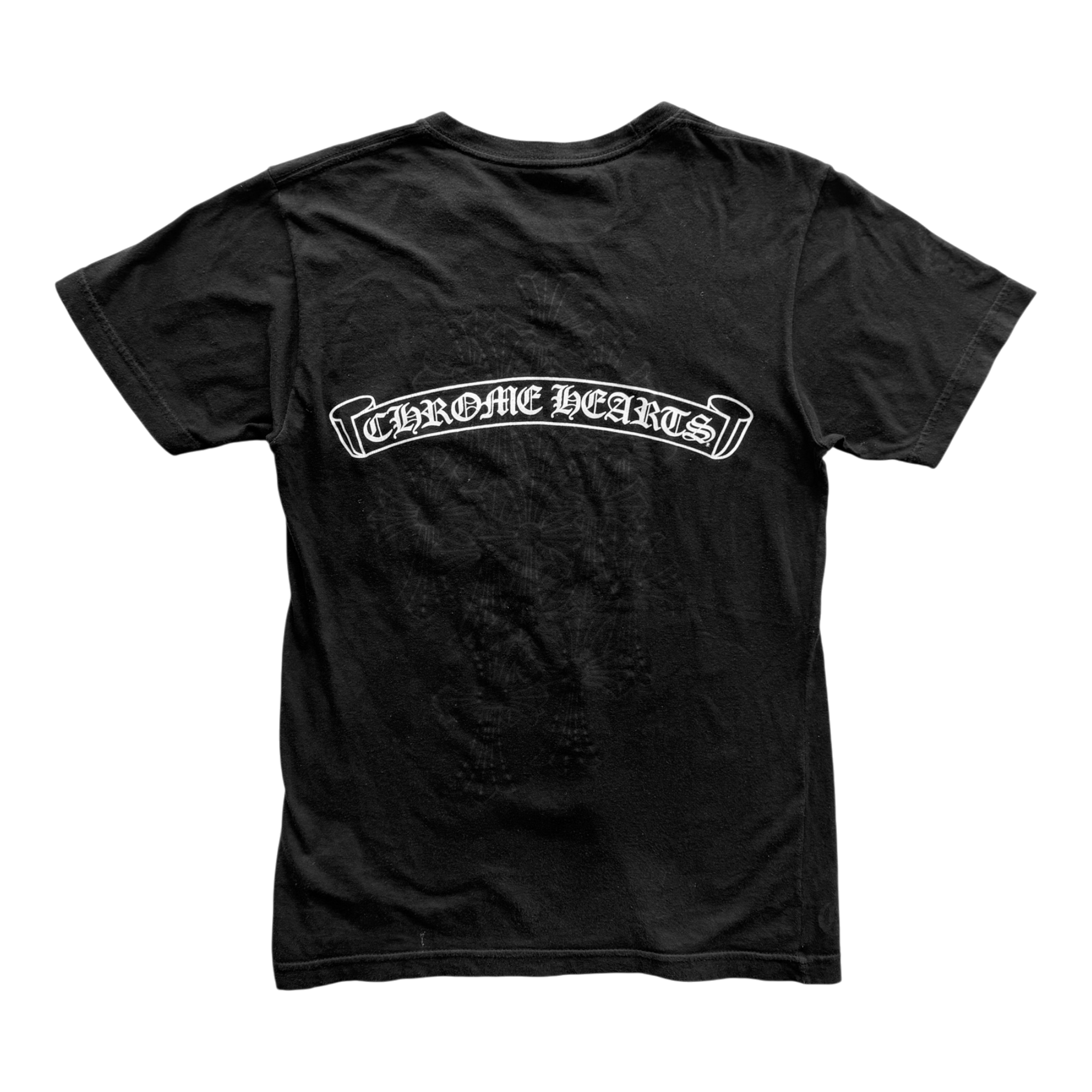 Vintage Multi Cross Scroll Logo Tee Black