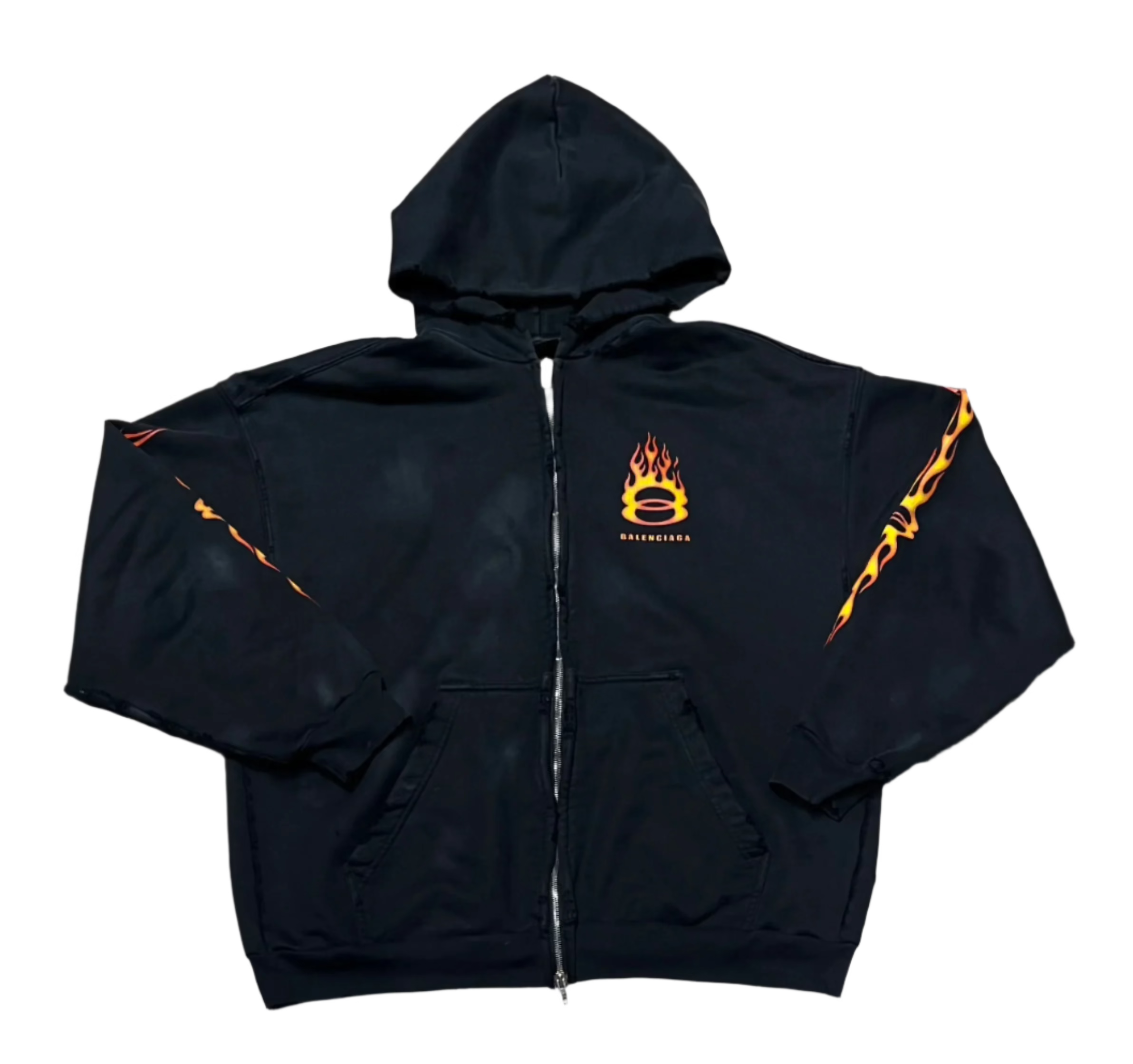 Burning Unity Logo Zipped Hoodie