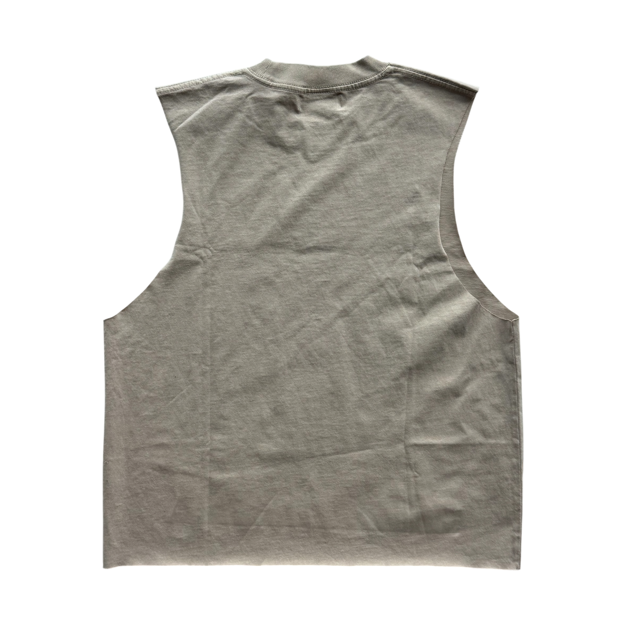 Bad Habits Cut Off Tee Tan