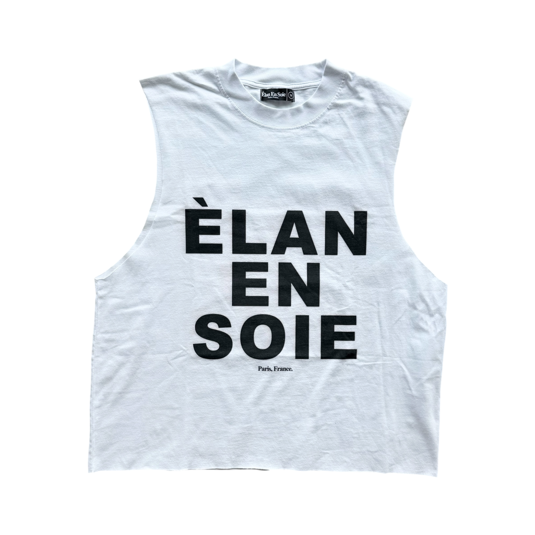 Logo Cut Off Tee White