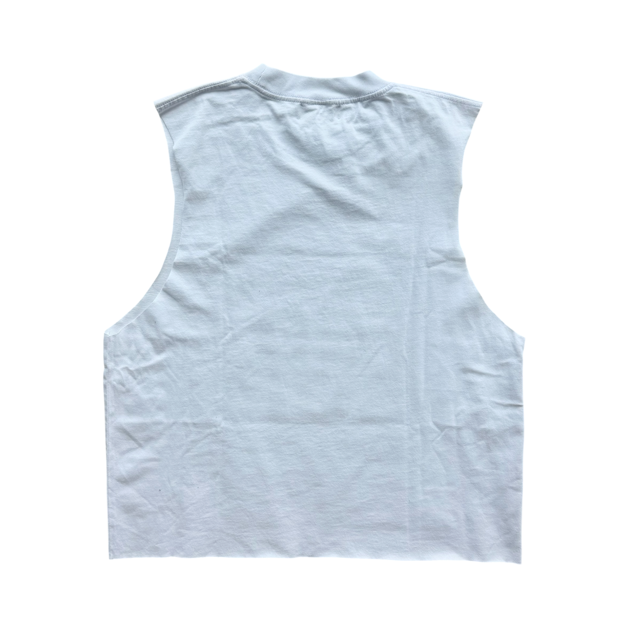 Logo Cut Off Tee White
