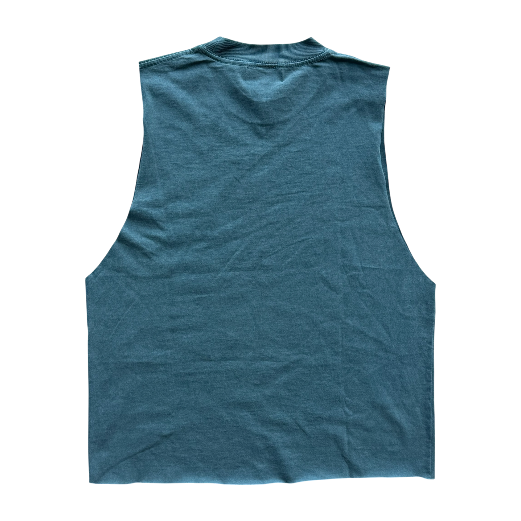 Model Cut Off Tee Blue
