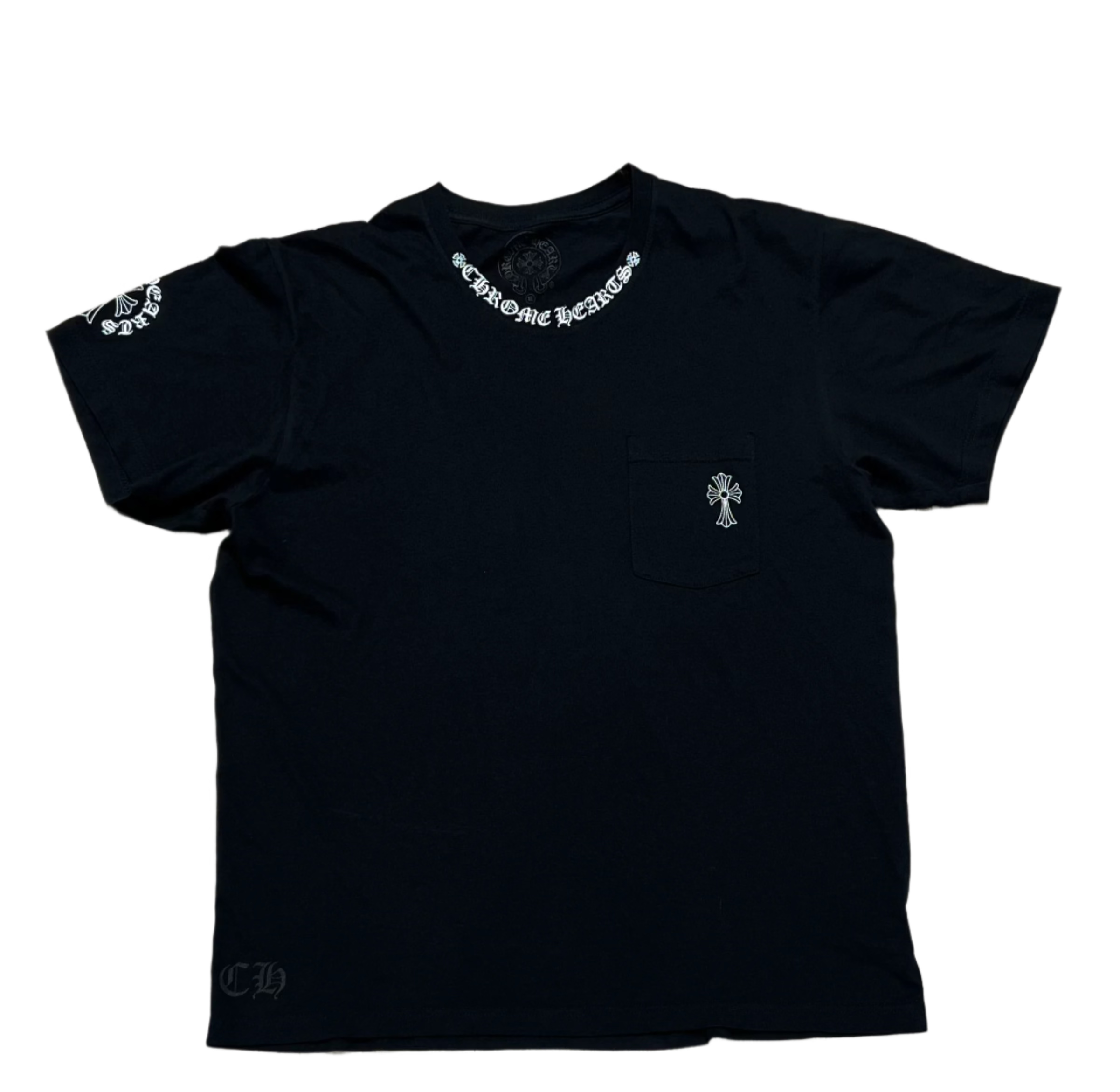 Black & White Neck Logo T-Shirt
